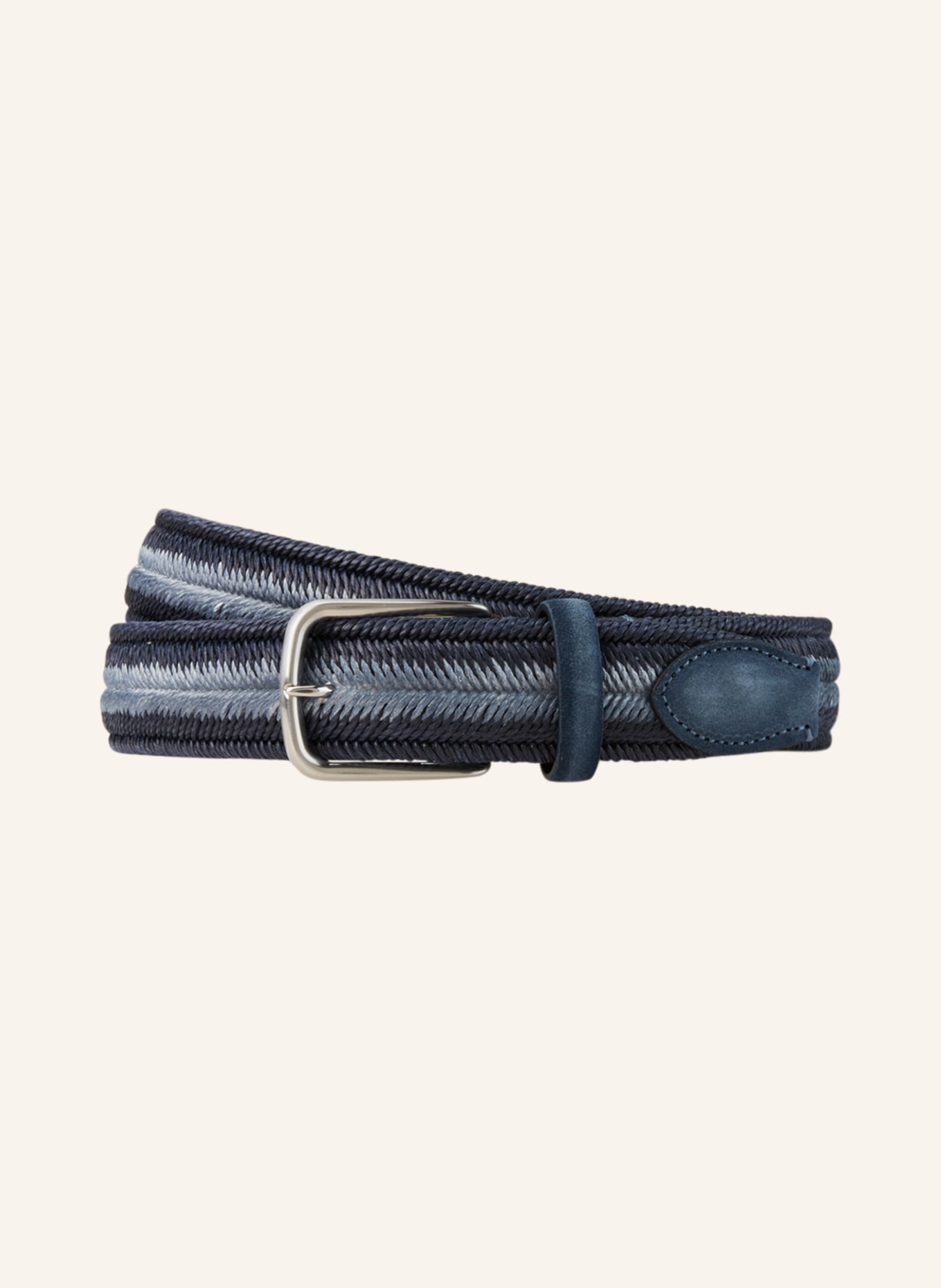 VENETA CINTURE Braided belt, Color: DARK BLUE/ BLUE (Image 1)