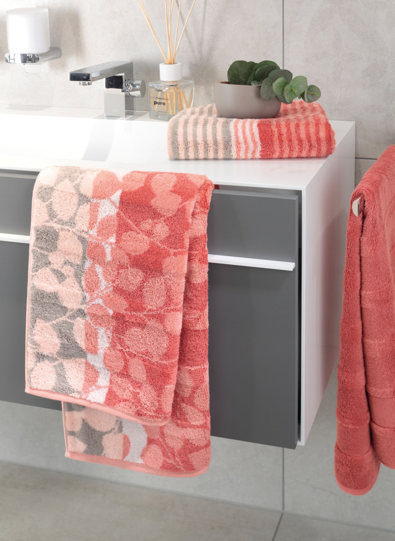 Cawö Ręcznik kąpielowy: ŁOSOSIOWY / JASNORÓŻOWY