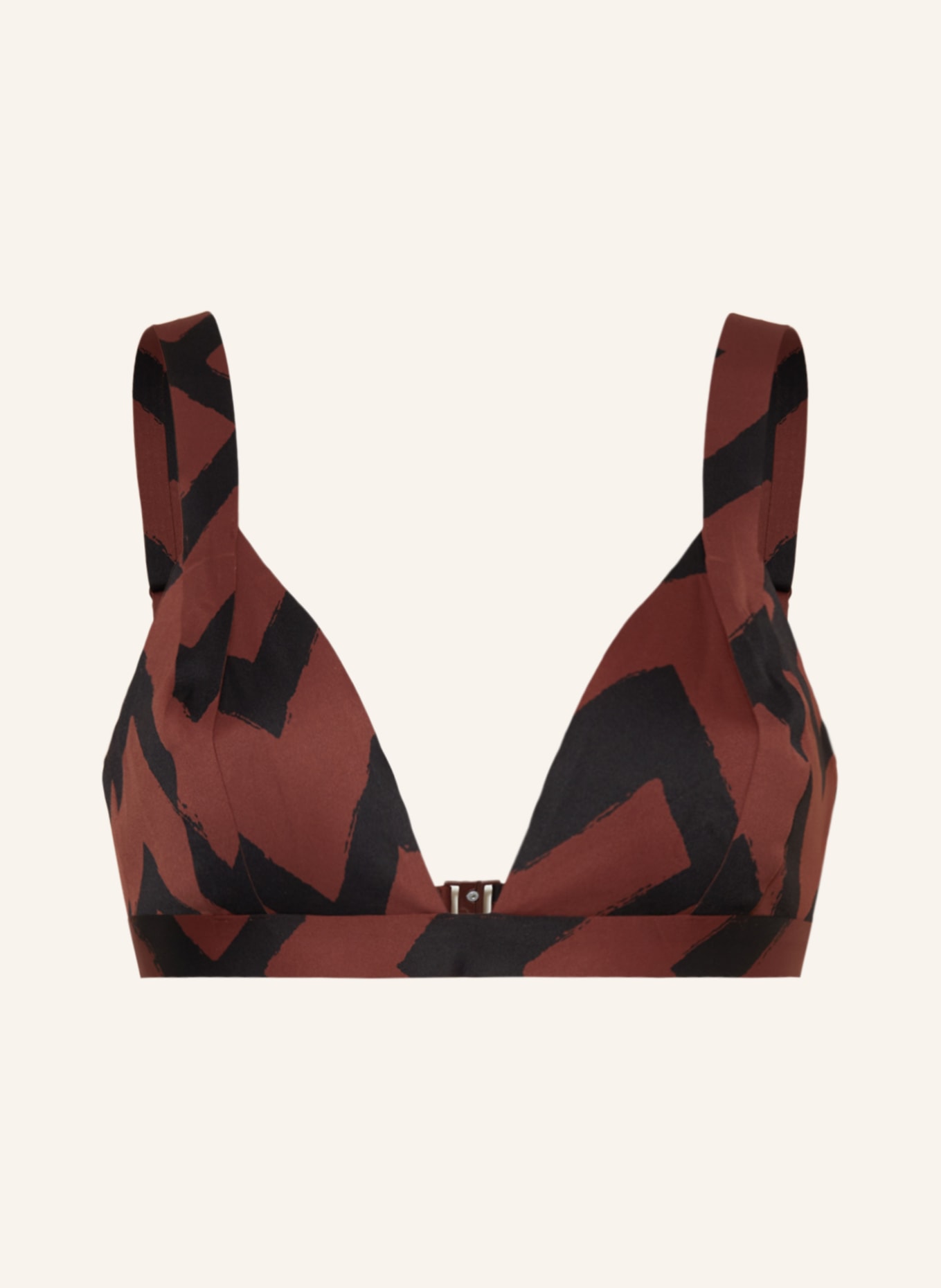 COS Triangle bikini top, Color: BLACK/ BROWN (Image 1)