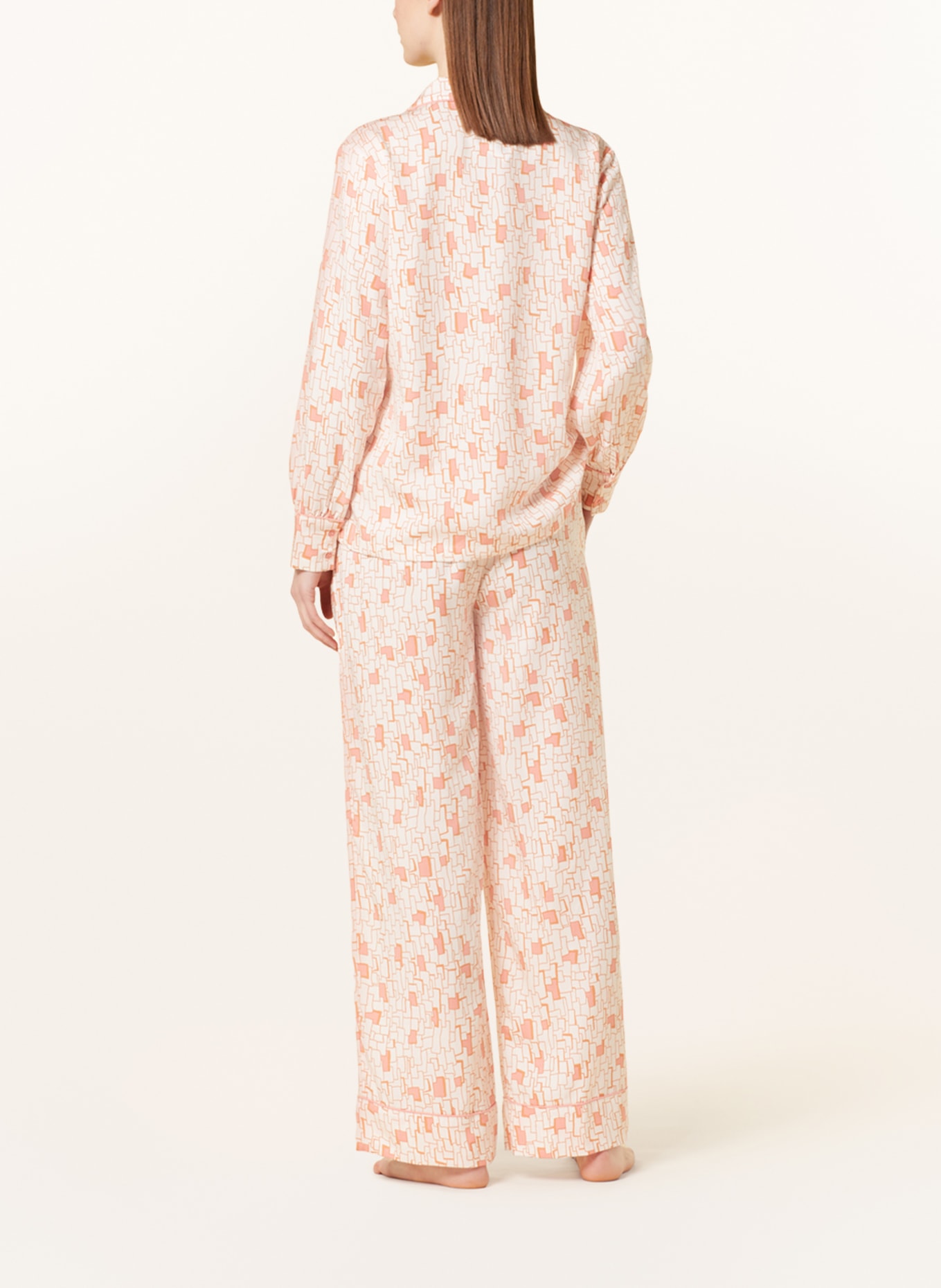 CHANTELLE Spodnie od piżamy HAZEL, Kolor: ŁOSOSIOWY/ JASNOBRĄZOWY/ ECRU (Obrazek 3)
