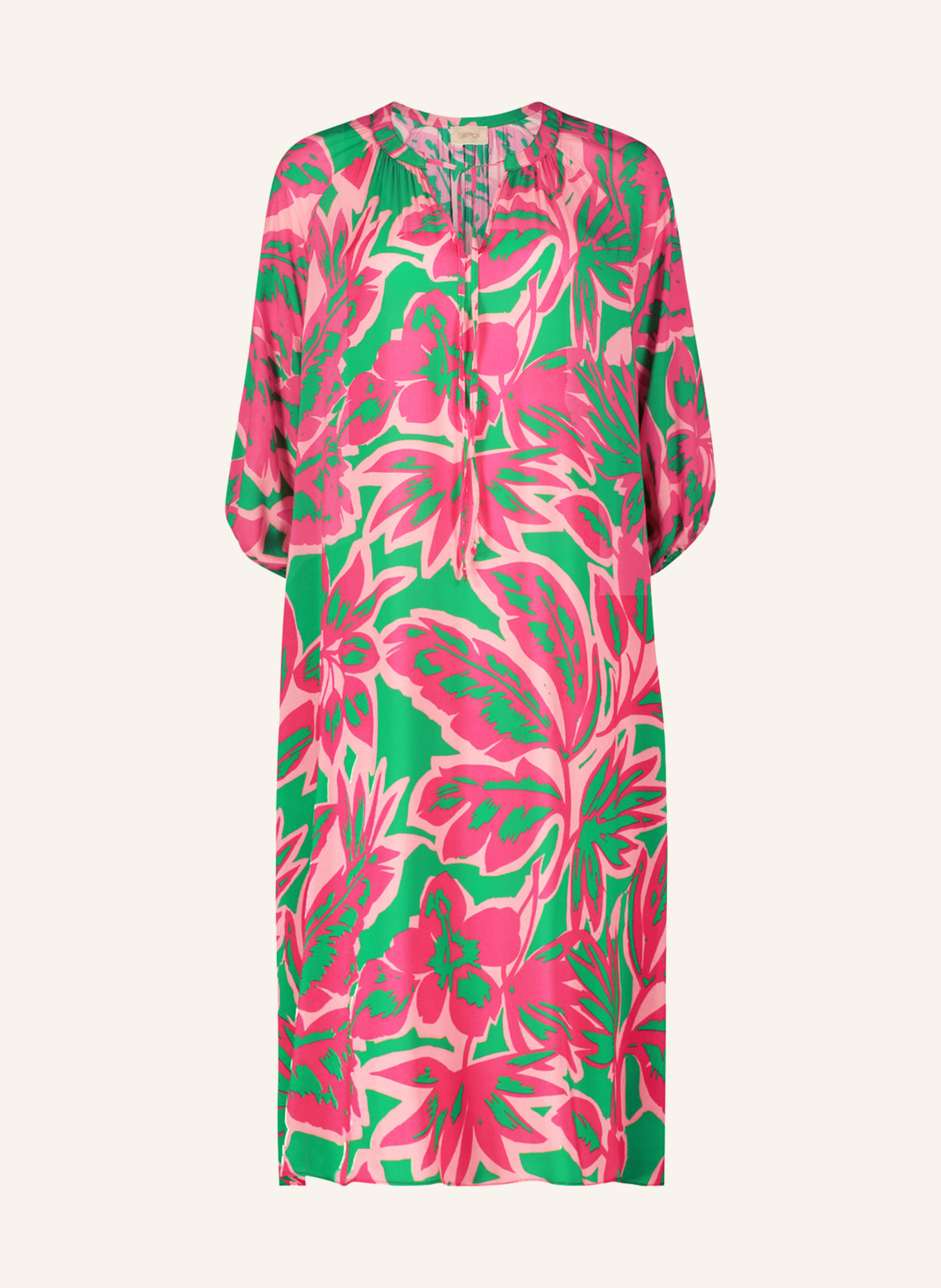 CARTOON Kleid mit 3/4-Arm, Farbe: PINK/ LACHS/ GRÜN (Bild 1)