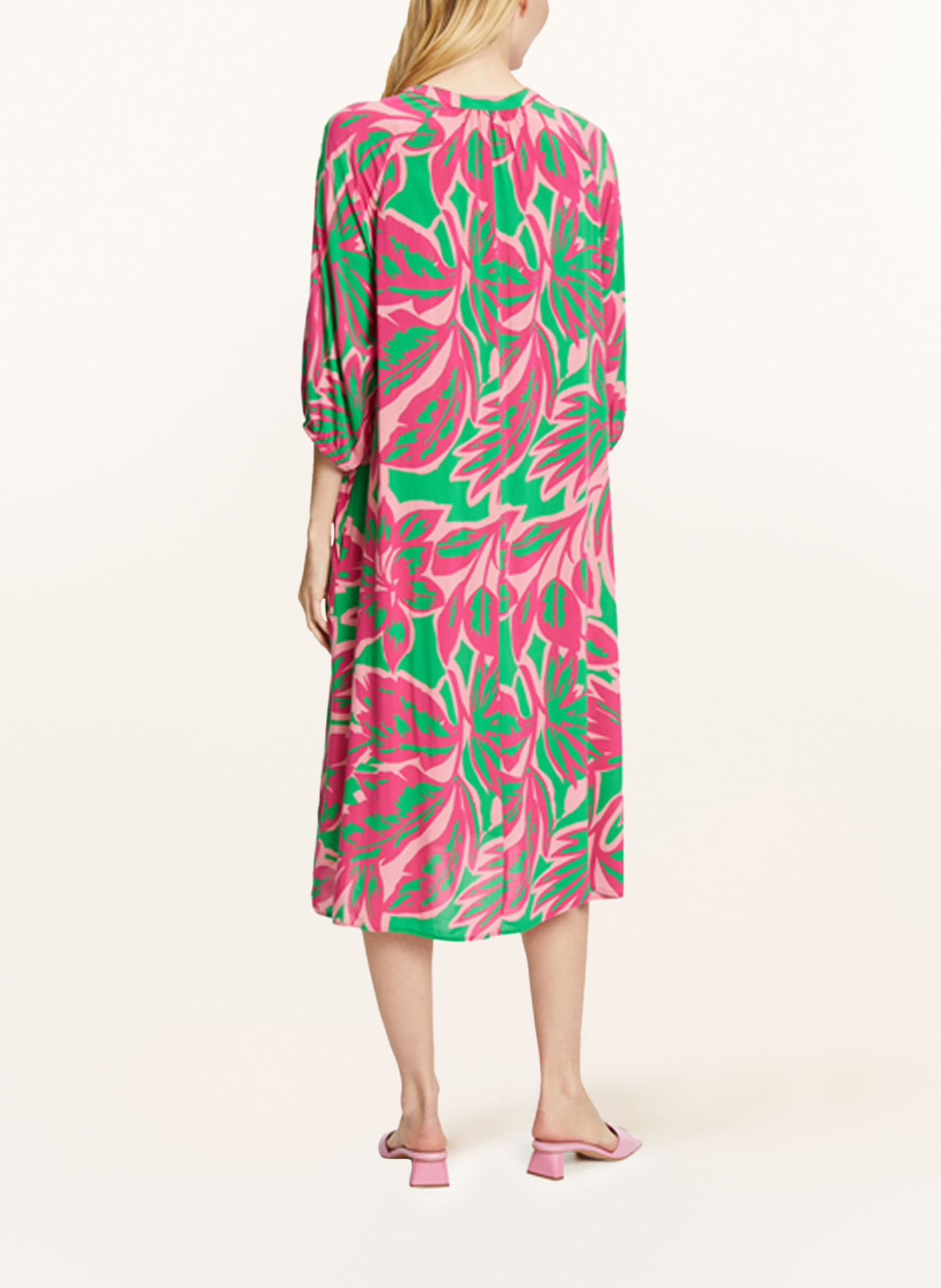 CARTOON Kleid mit 3/4-Arm, Farbe: PINK/ LACHS/ GRÜN (Bild 3)