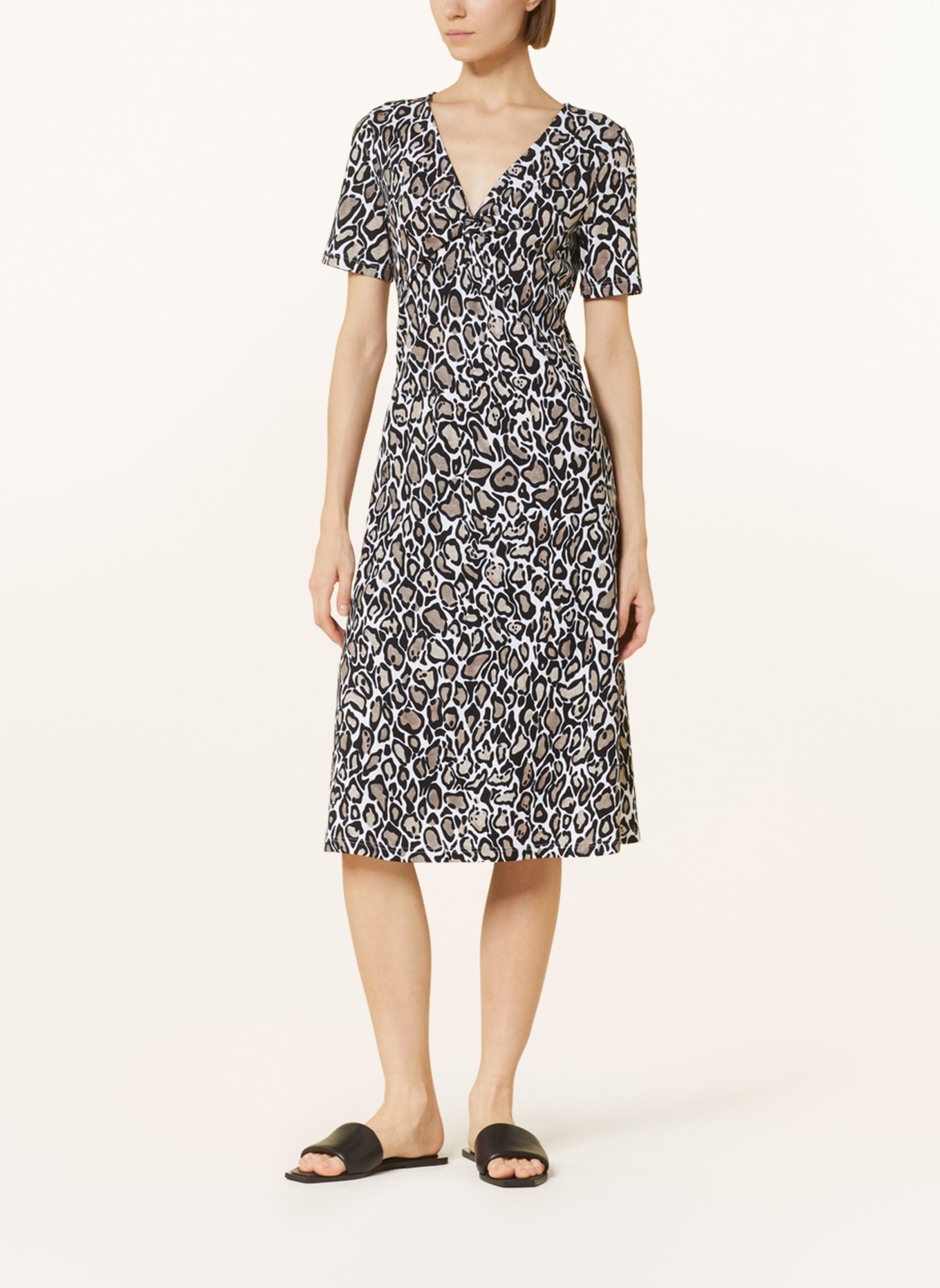 lilienfels Jersey dress, Color: BLACK/ WHITE (Image 2)