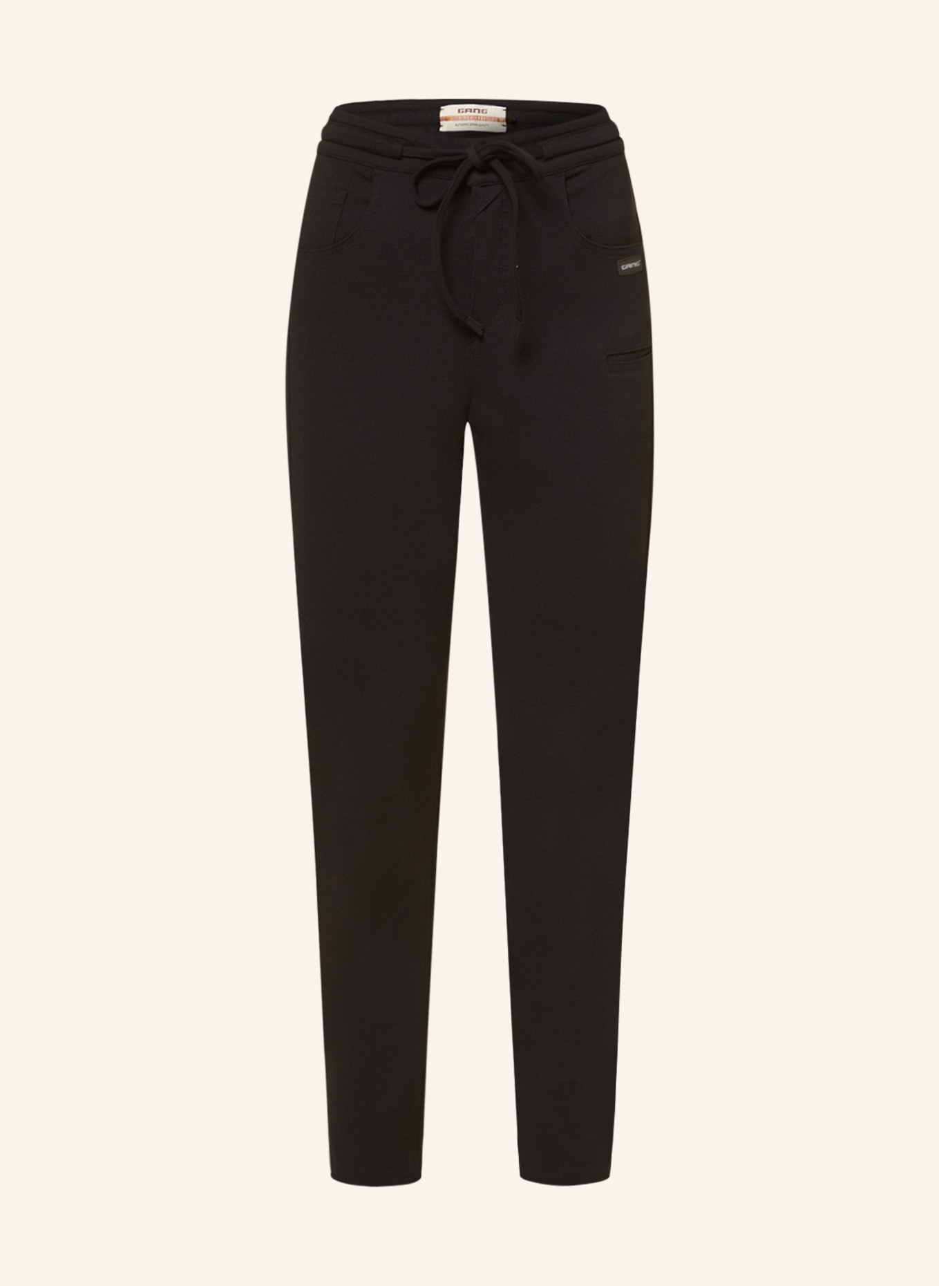 GANG Jersey pants AMELIE in jogger style, Color: BLACK (Image 1)