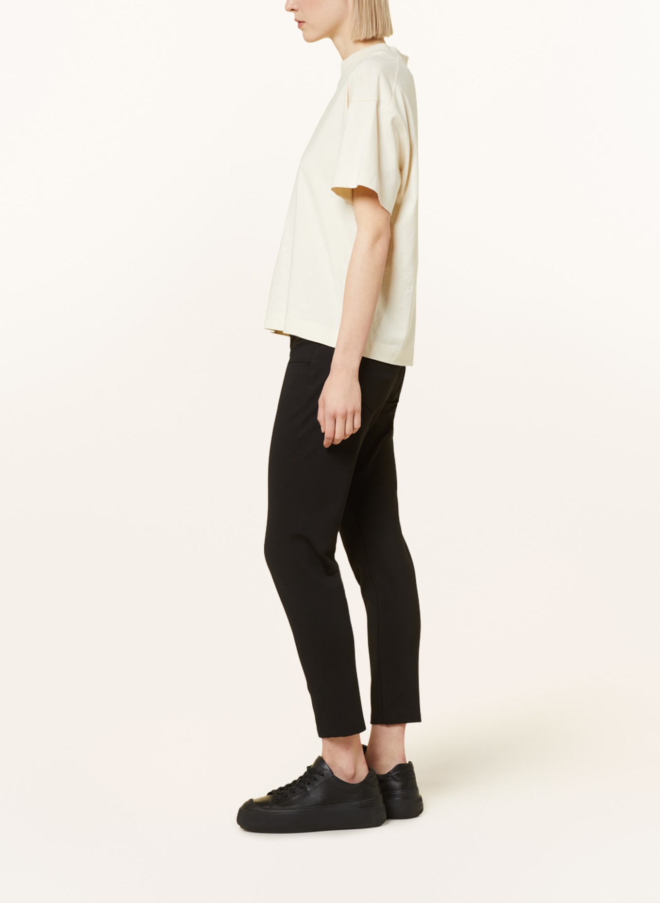 GANG Jersey pants AMELIE in jogger style, Color: BLACK (Image 4)