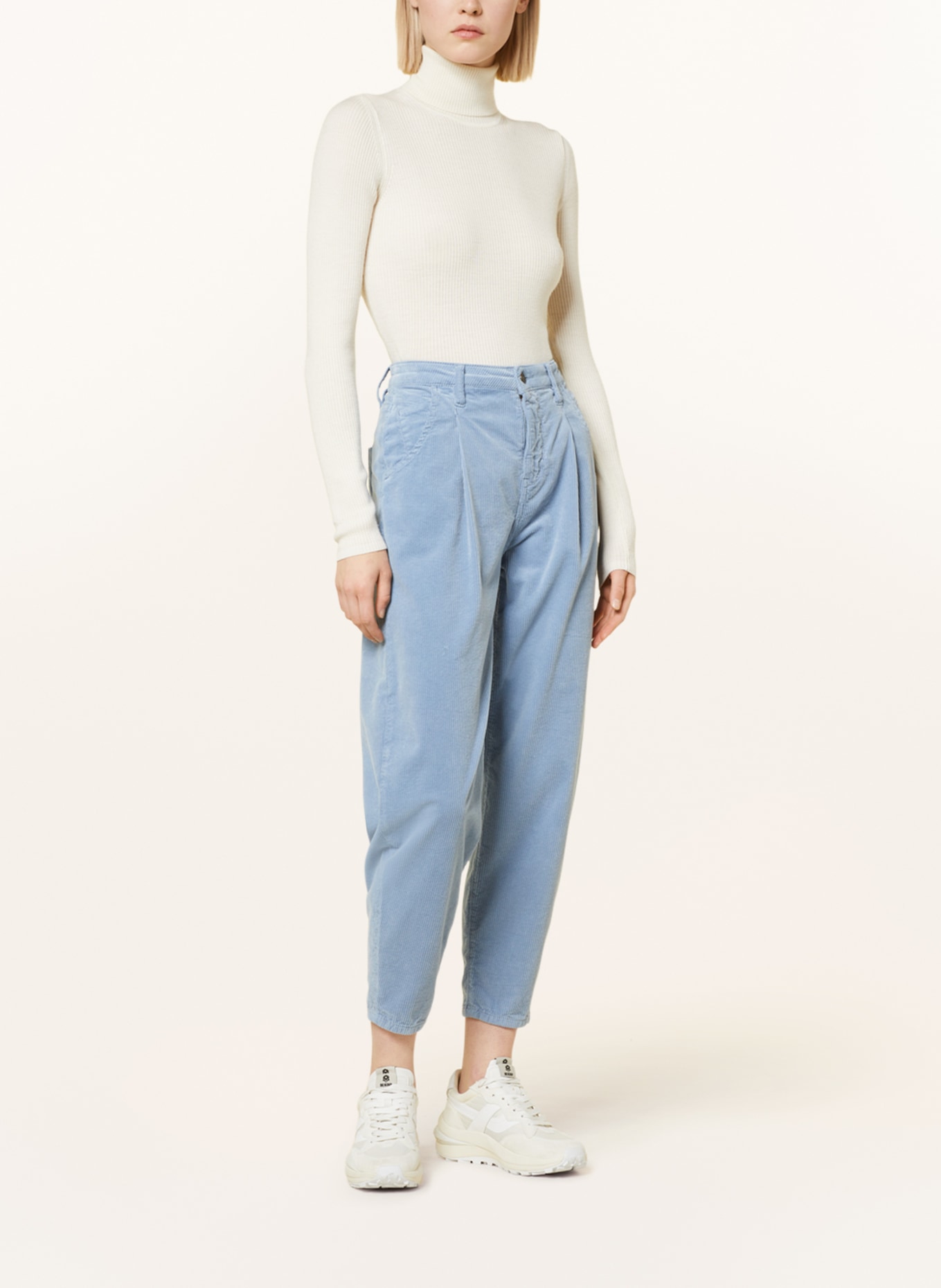 GANG 7/8 trousers SILVIA in corduroy, Color: LIGHT BLUE (Image 2)