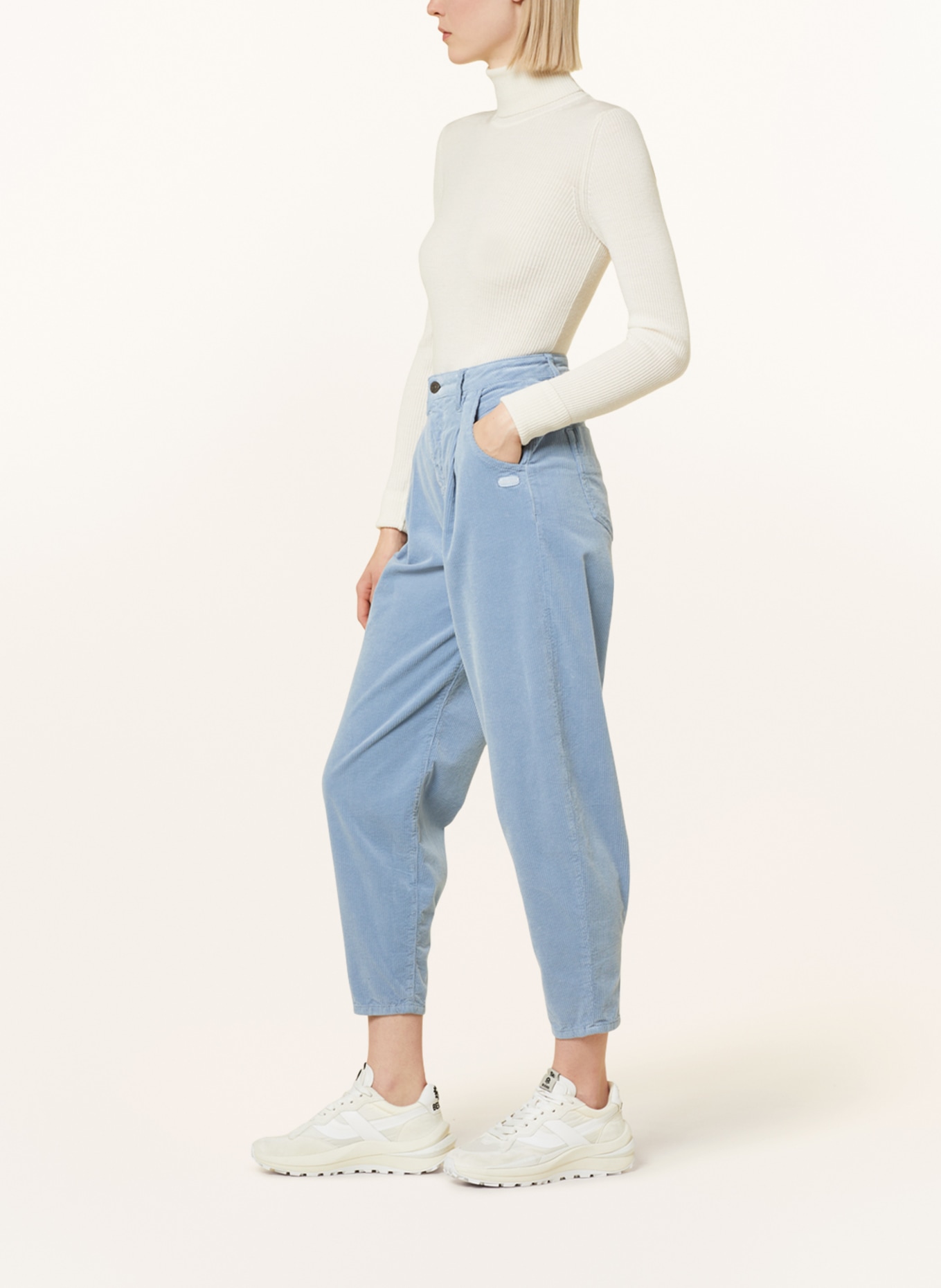 GANG 7/8 trousers SILVIA in corduroy, Color: LIGHT BLUE (Image 4)