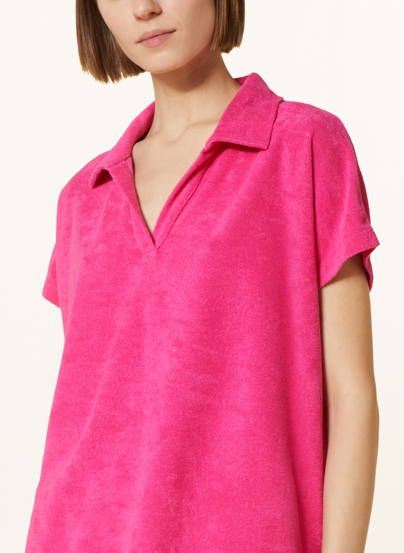 Juvia Terry cloth polo shirt VANESSA, Color: PINK (Image 4)