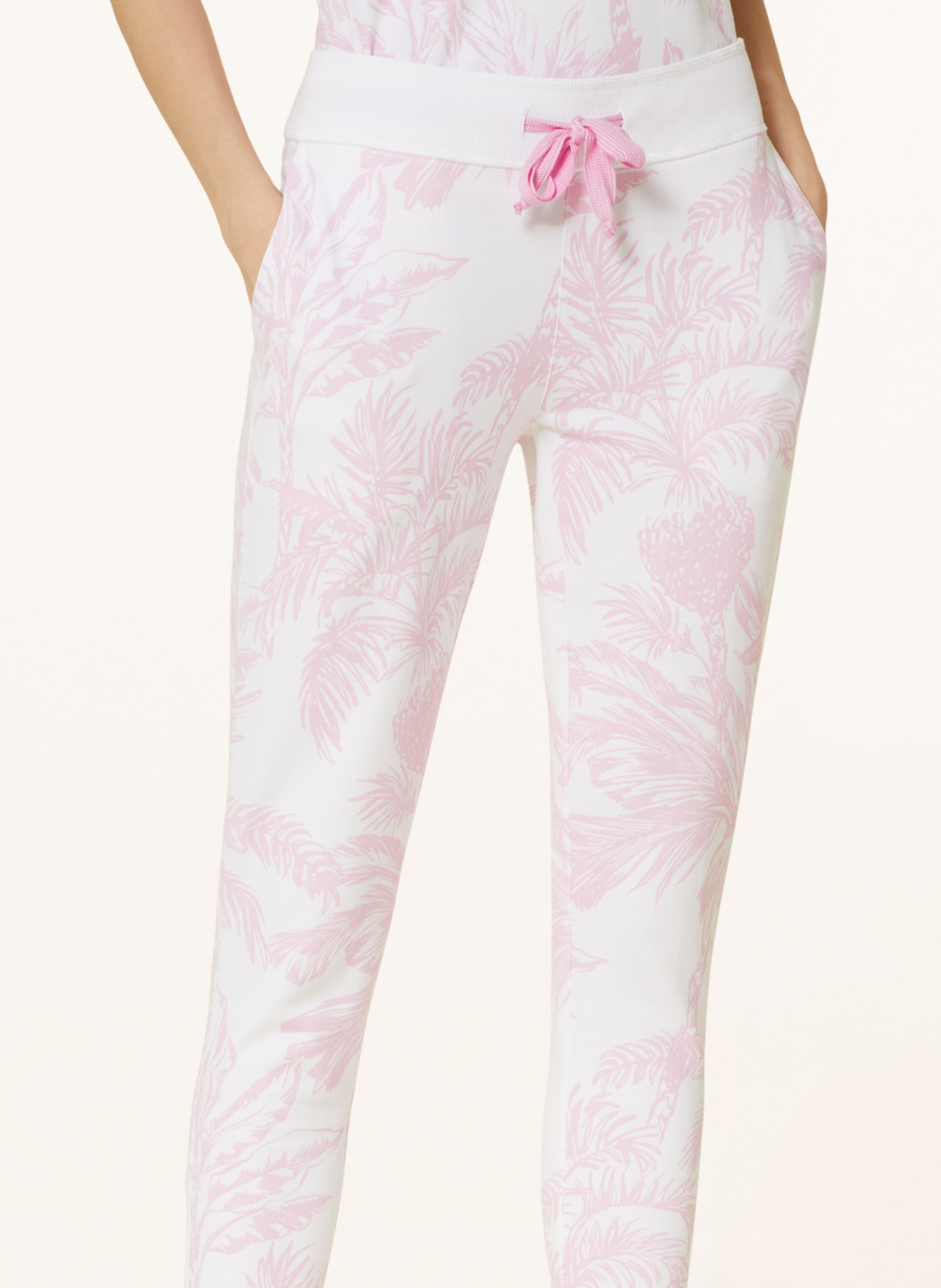 Juvia Sweatpants SMILLA, Color: WHITE/ PINK (Image 5)