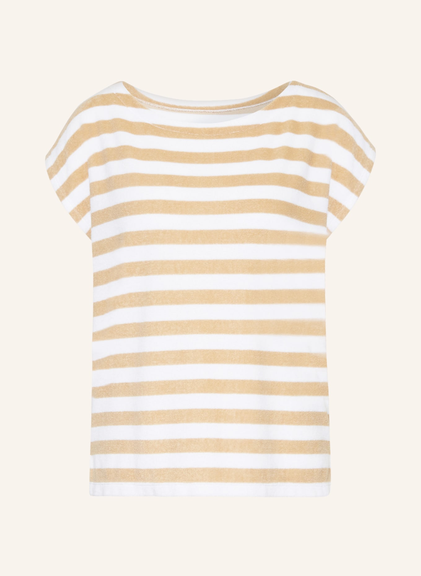 Juvia Terry cloth shirt KIMBERLY, Color: CAMEL/ WHITE (Image 1)