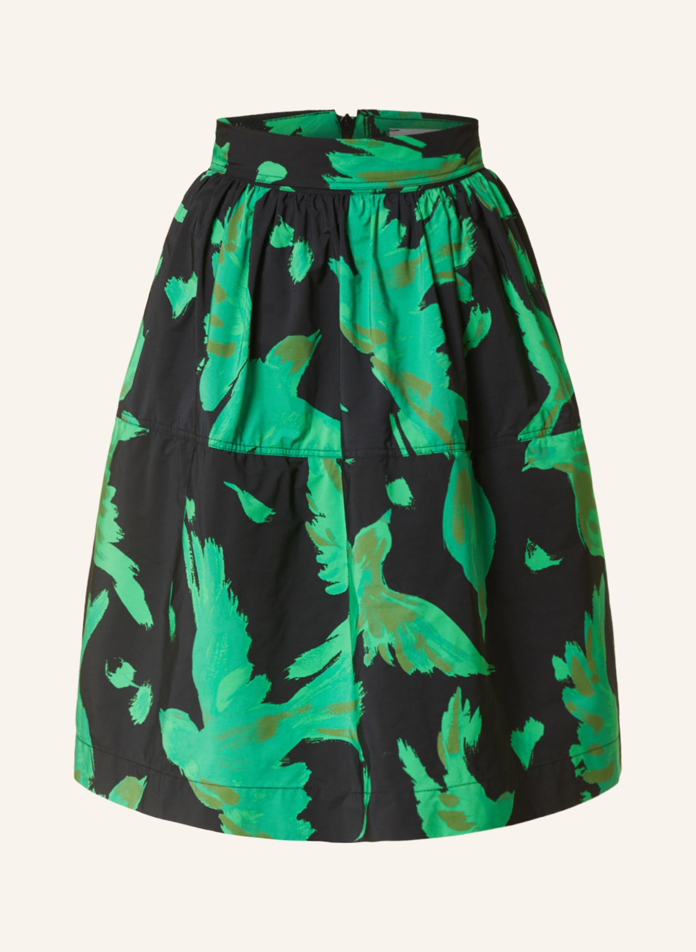 ESSENTIEL ANTWERP Skirt EVERAFTER, Color: BLACK/ GREEN (Image 1)
