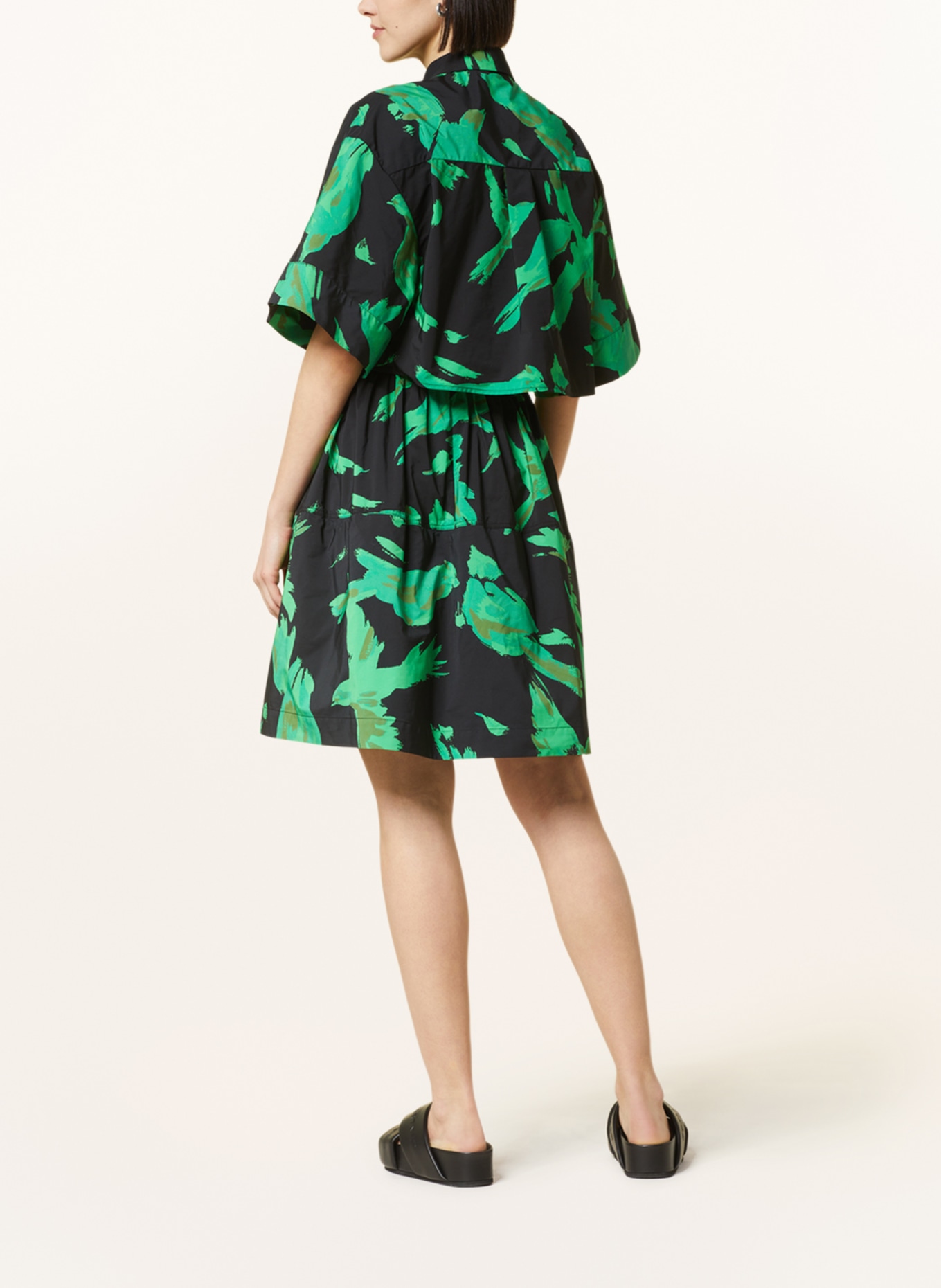 ESSENTIEL ANTWERP Skirt EVERAFTER, Color: BLACK/ GREEN (Image 3)
