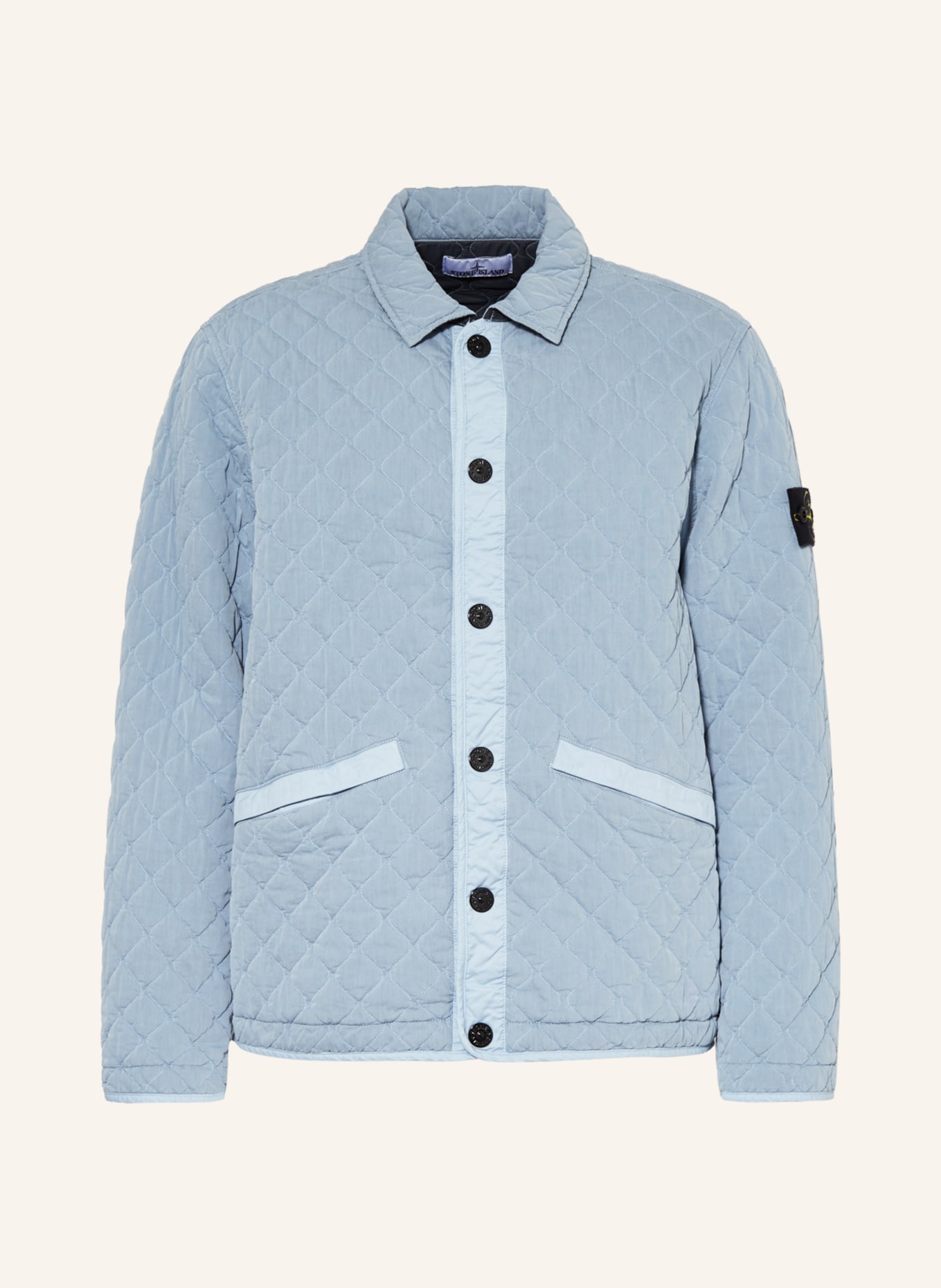 STONE ISLAND Quilted jacket, Color: BLUE GRAY (Image 1)