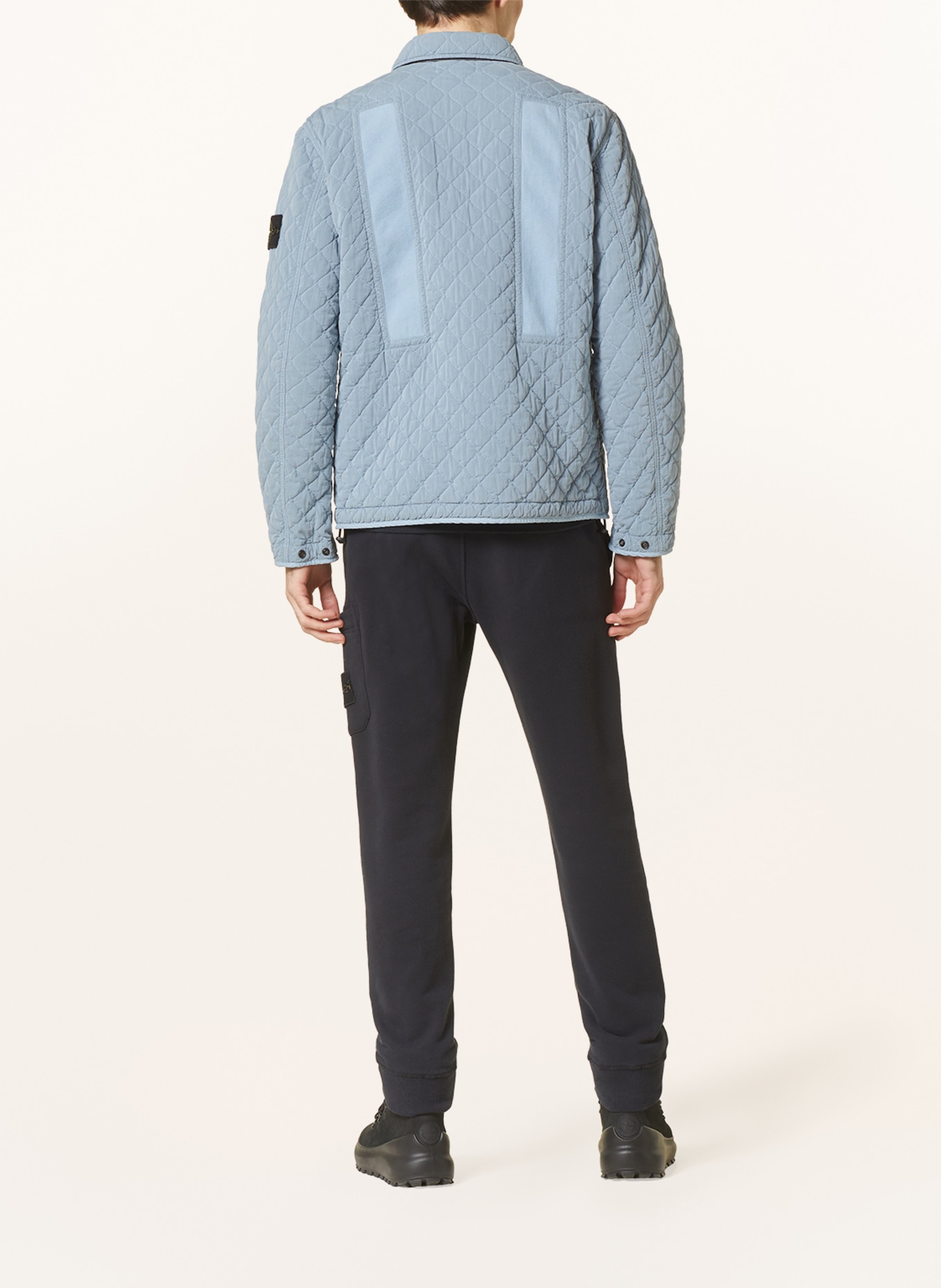 STONE ISLAND Quilted jacket, Color: BLUE GRAY (Image 3)
