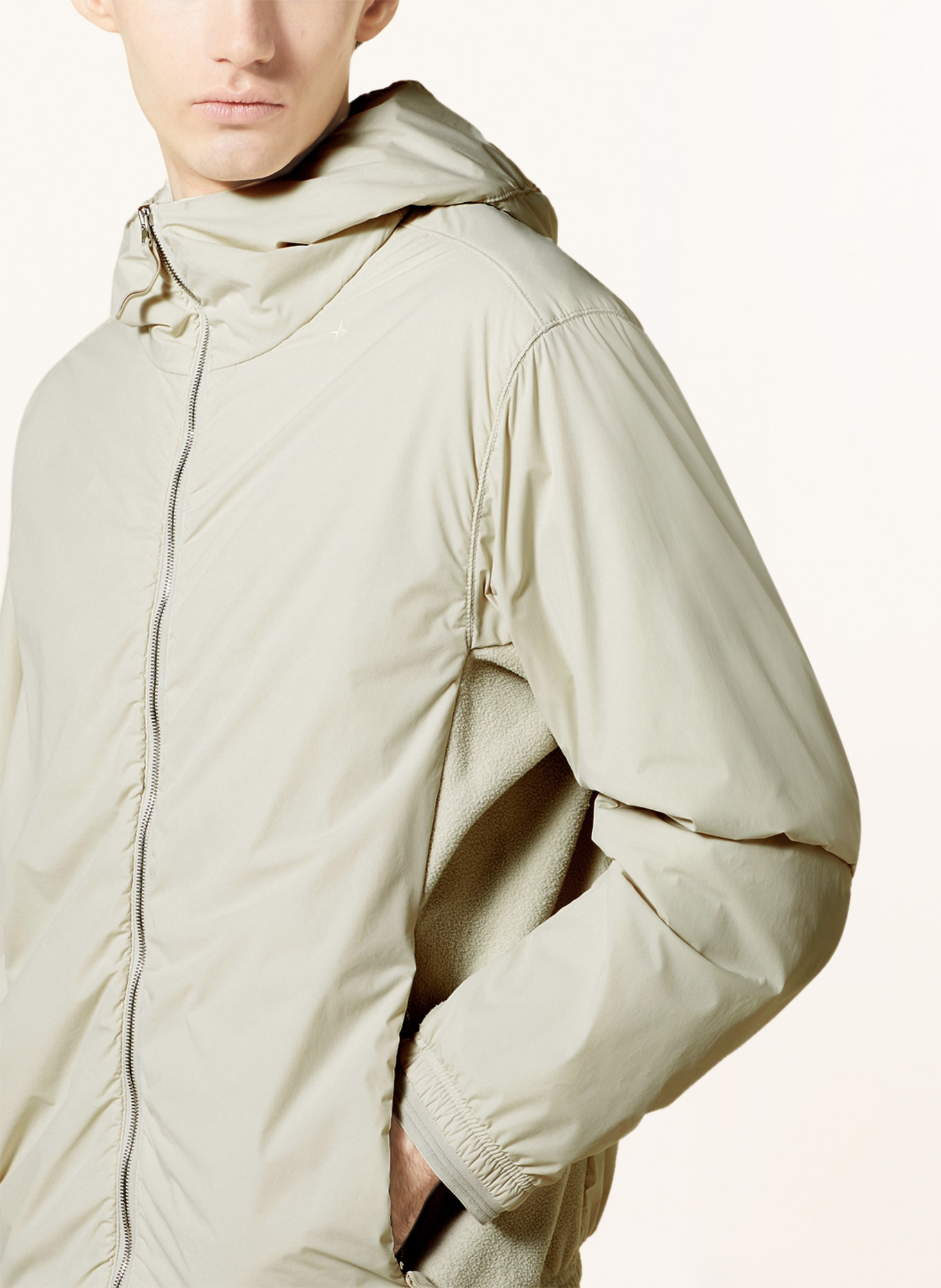 STONE ISLAND Jacket in mixed materials, Color: ECRU (Image 5)