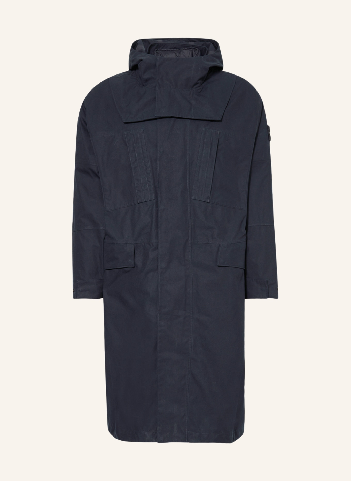STONE ISLAND 3-in-1-down coat with detachable hood, Color: DARK BLUE (Image 1)