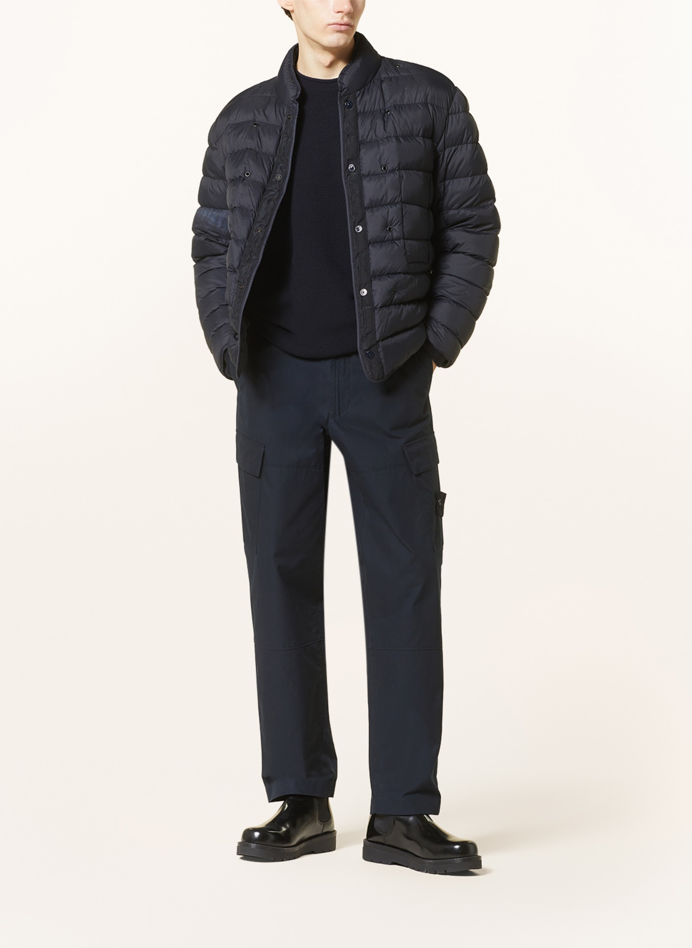 STONE ISLAND 3-in-1-down coat with detachable hood, Color: DARK BLUE (Image 3)