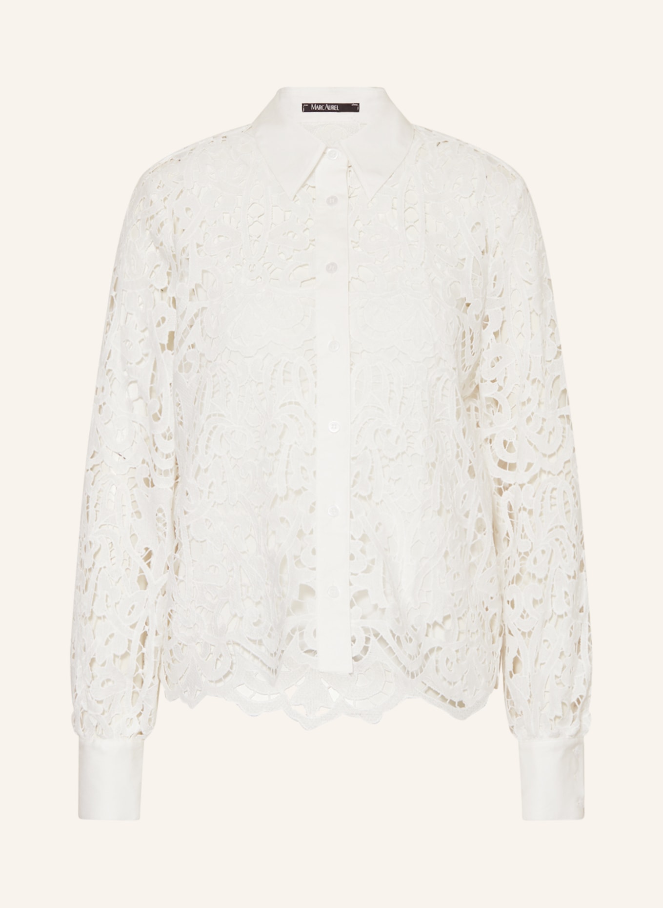 MARC AUREL Lace shirt blouse, Color: WHITE (Image 1)
