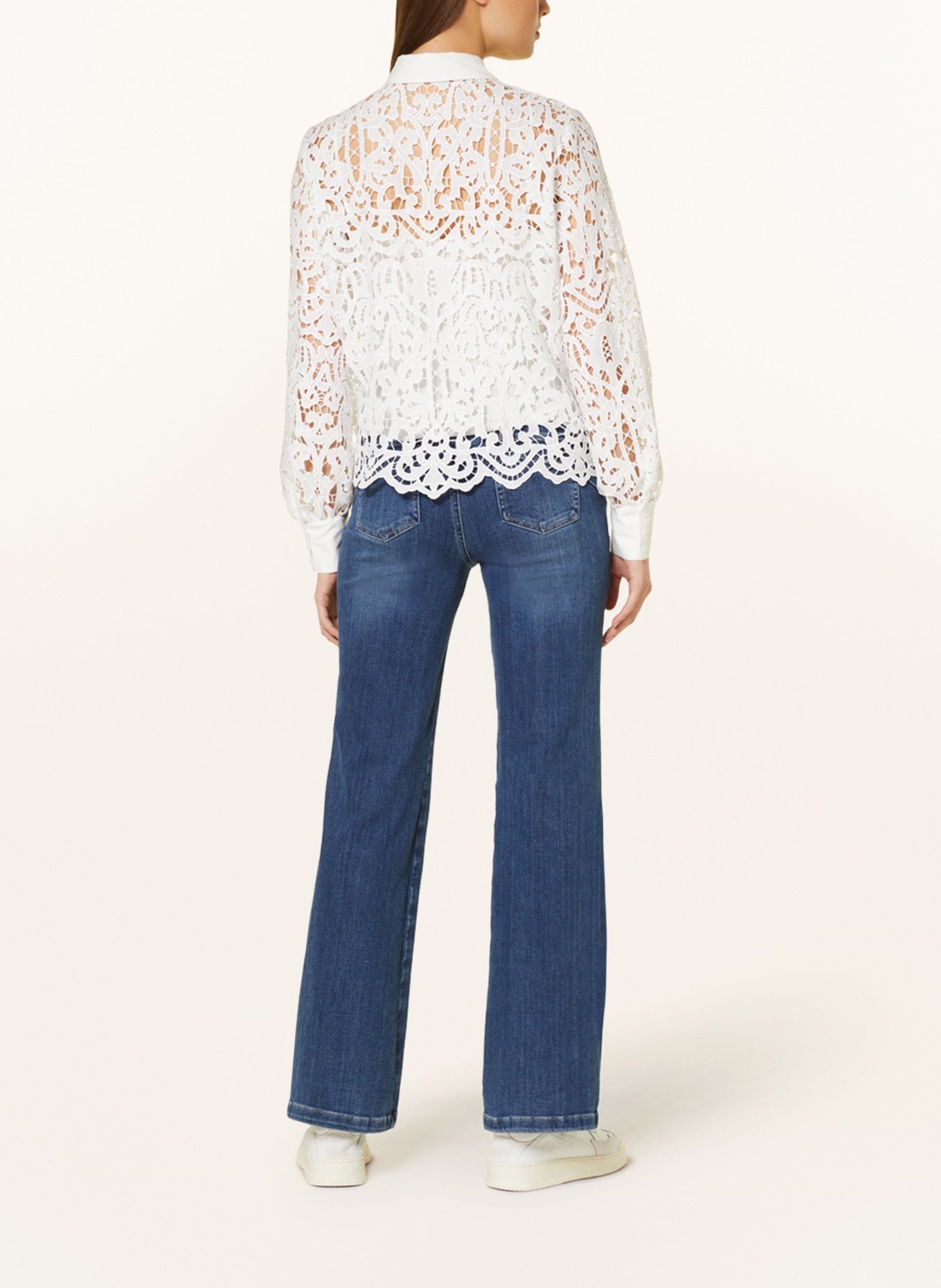 MARC AUREL Lace shirt blouse, Color: WHITE (Image 3)