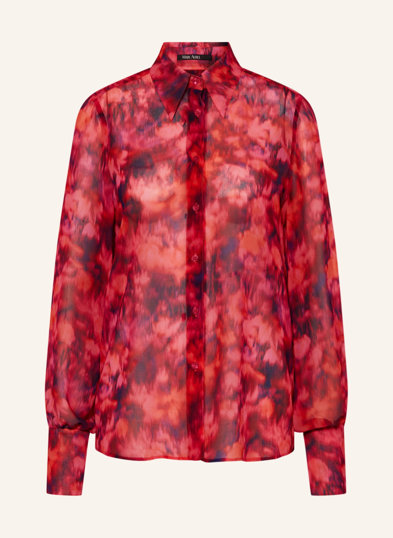 MARC AUREL Shirt blouse, Color: RED/ BLACK (Image 1)