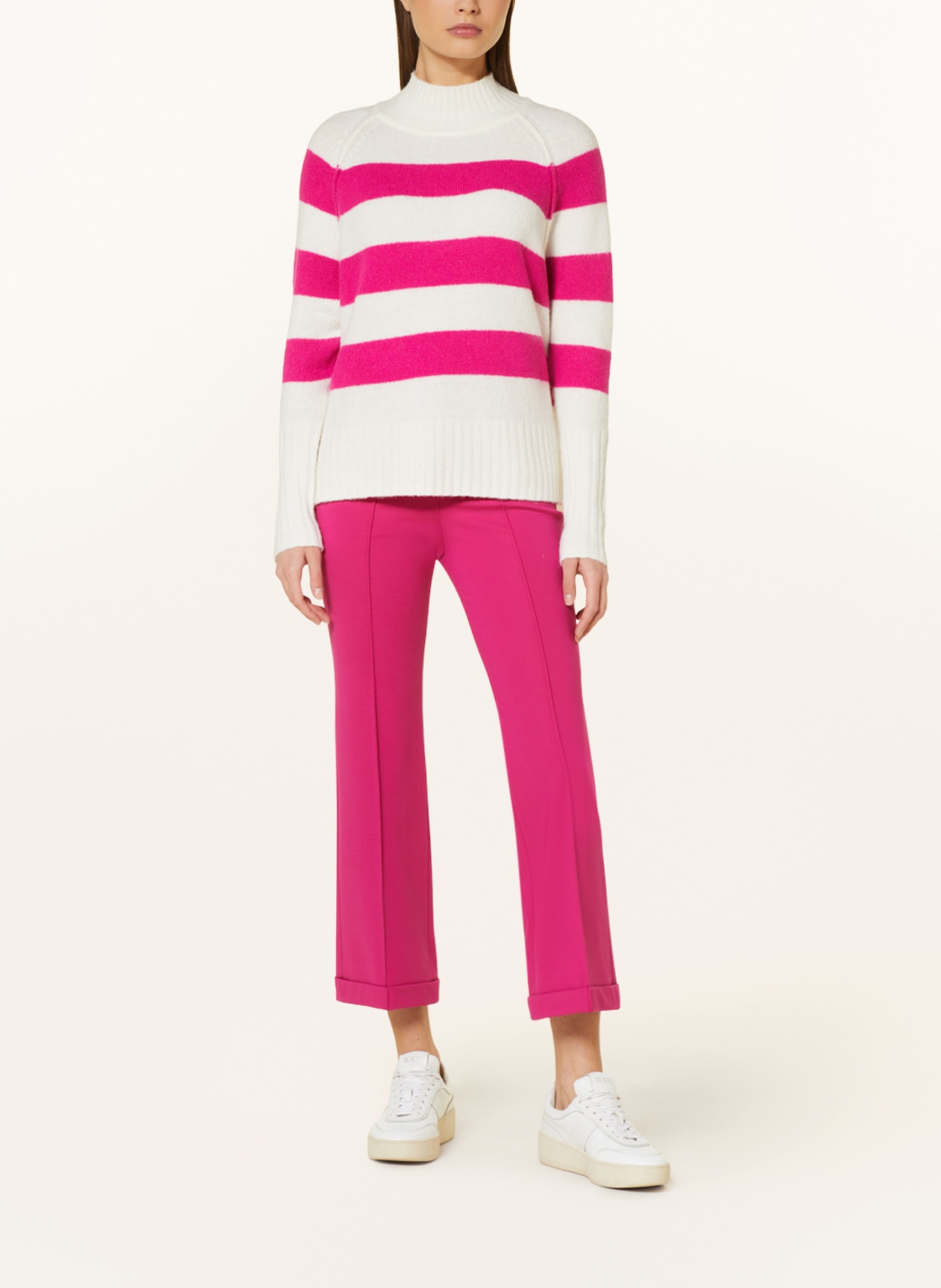 MARC AUREL Sweater, Color: WHITE/ PINK (Image 2)