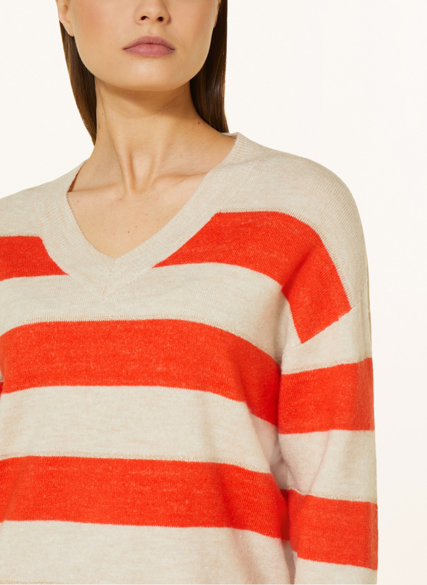 MARC AUREL Sweater with glitter thread, Color: LIGHT BROWN/ ORANGE (Image 4)