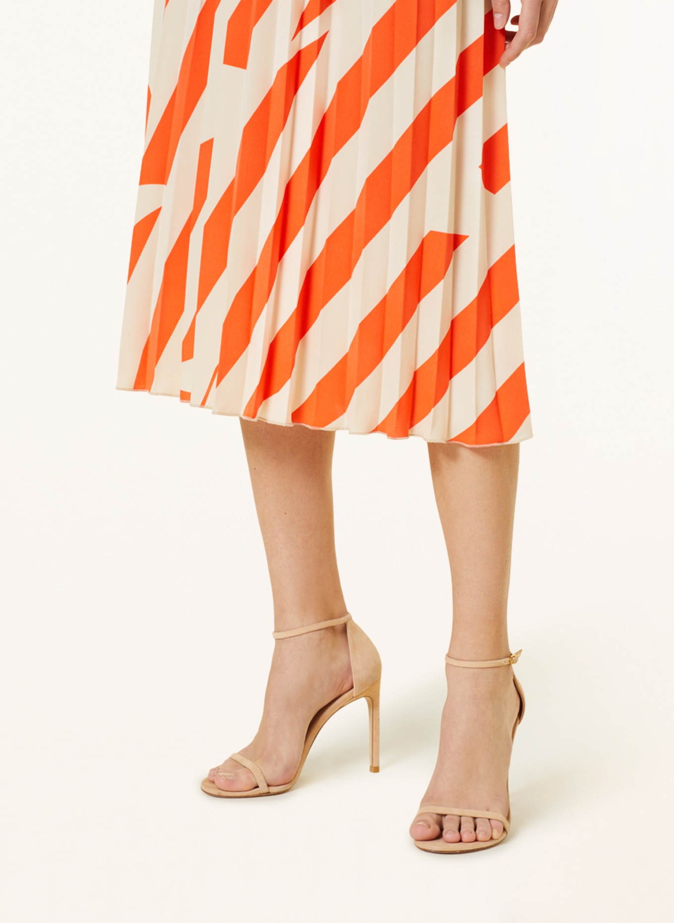 MARC AUREL Pleated skirt, Color: ORANGE/ LIGHT BROWN (Image 4)