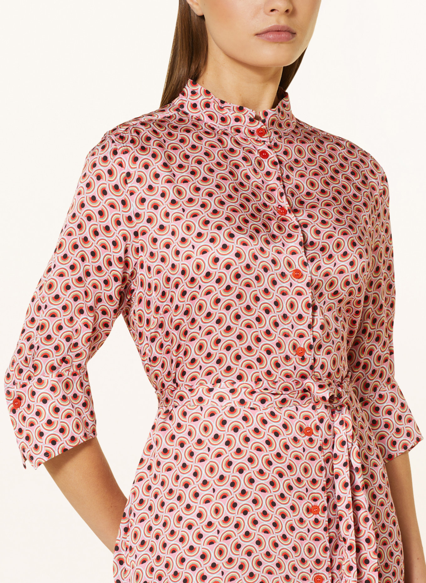 MARC AUREL Shirt dress, Color: PINK/ ORANGE/ BLACK (Image 4)