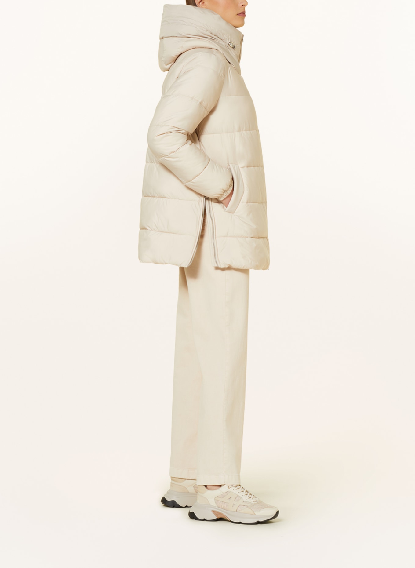 MARC AUREL Quilted coat, Color: CREAM (Image 4)
