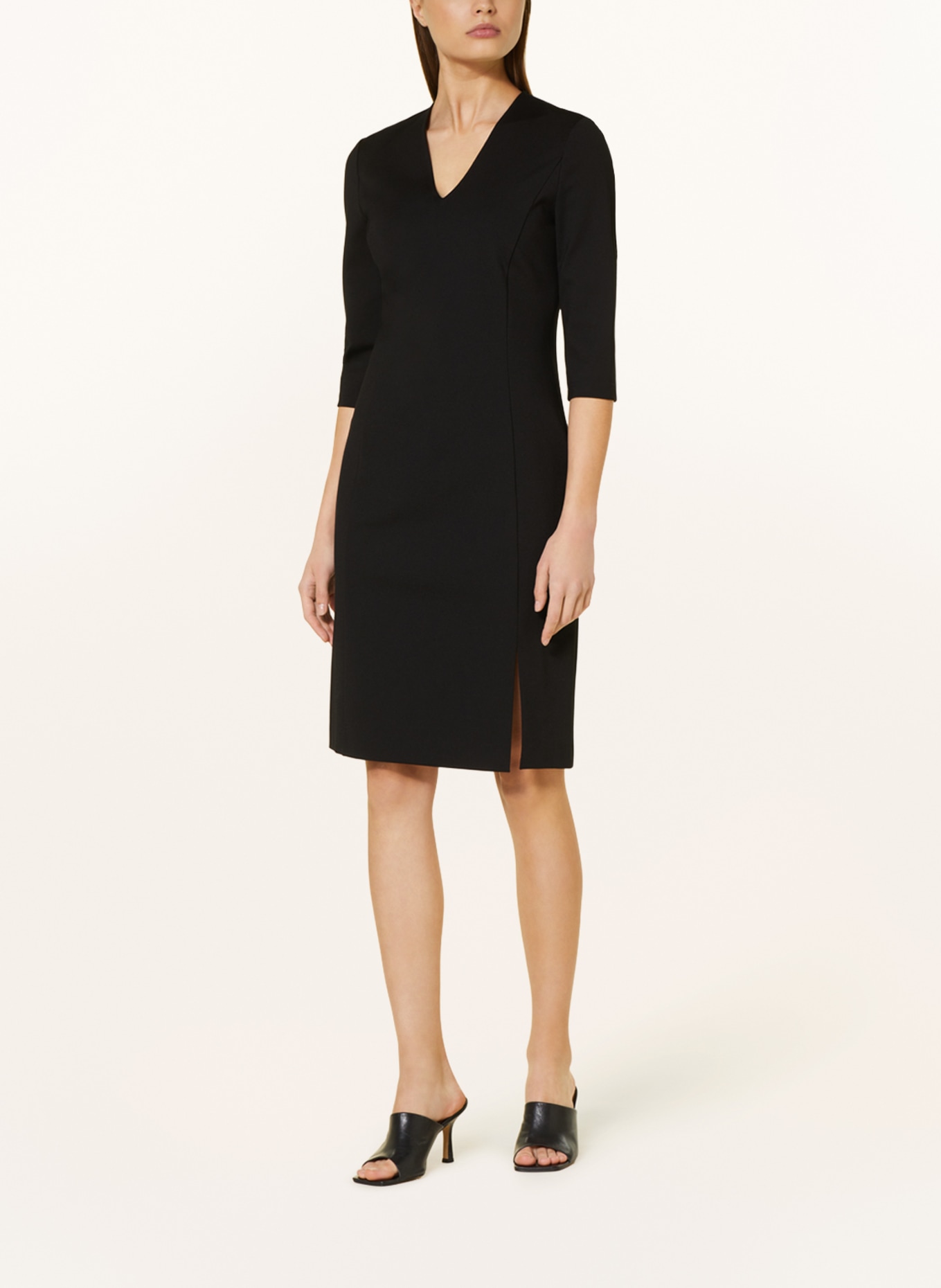 MARC AUREL Sheath dress with 3/4 sleeves, Color: BLACK (Image 2)
