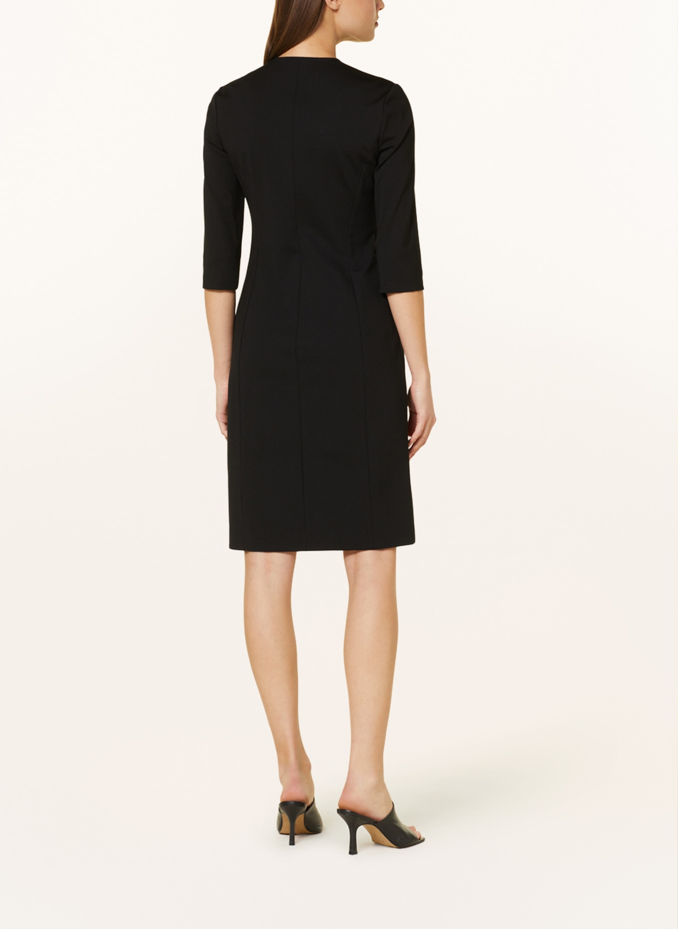 MARC AUREL Sheath dress with 3/4 sleeves, Color: BLACK (Image 3)