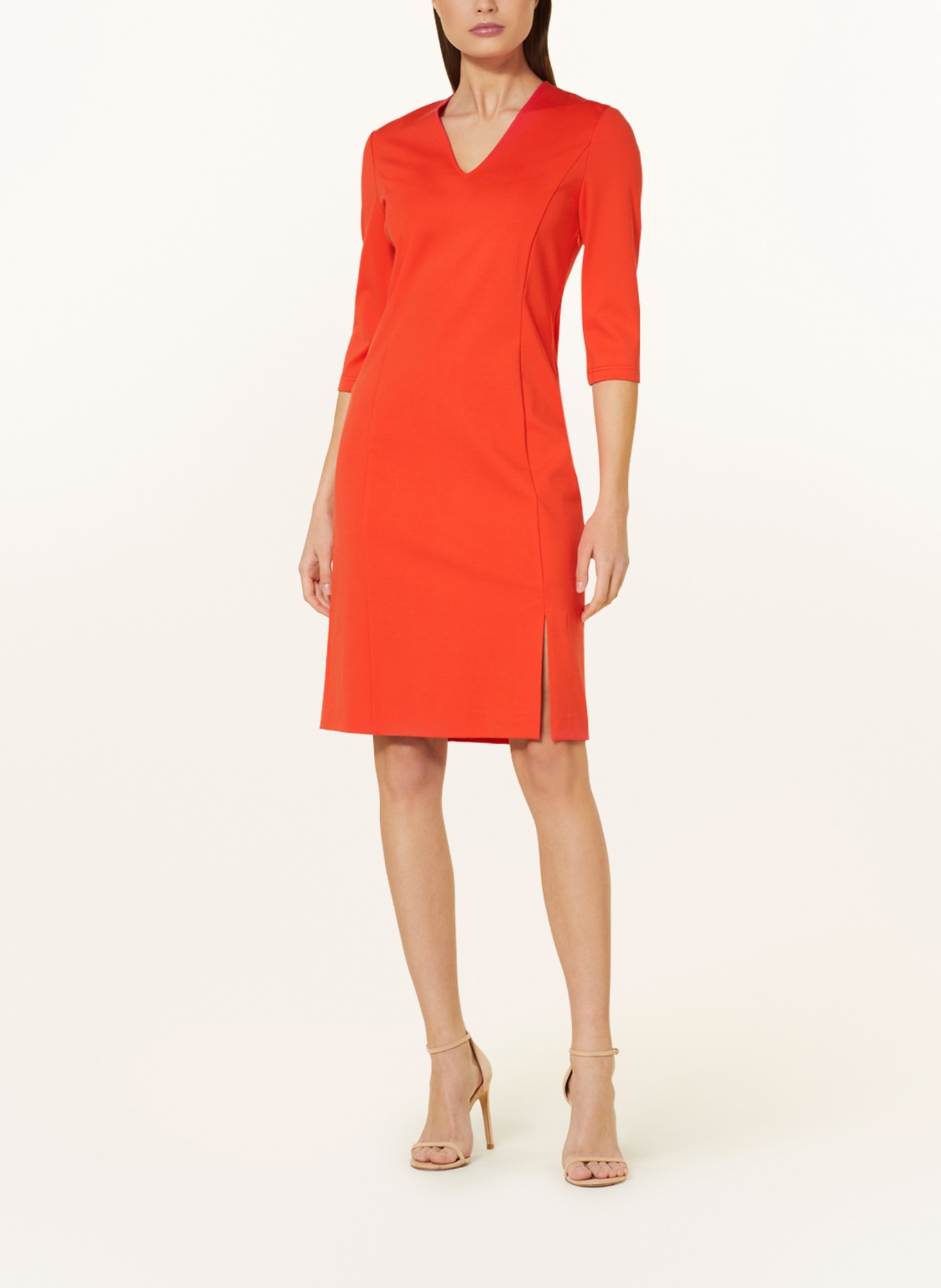 MARC AUREL Sheath dress with 3/4 sleeves, Color: ORANGE (Image 2)