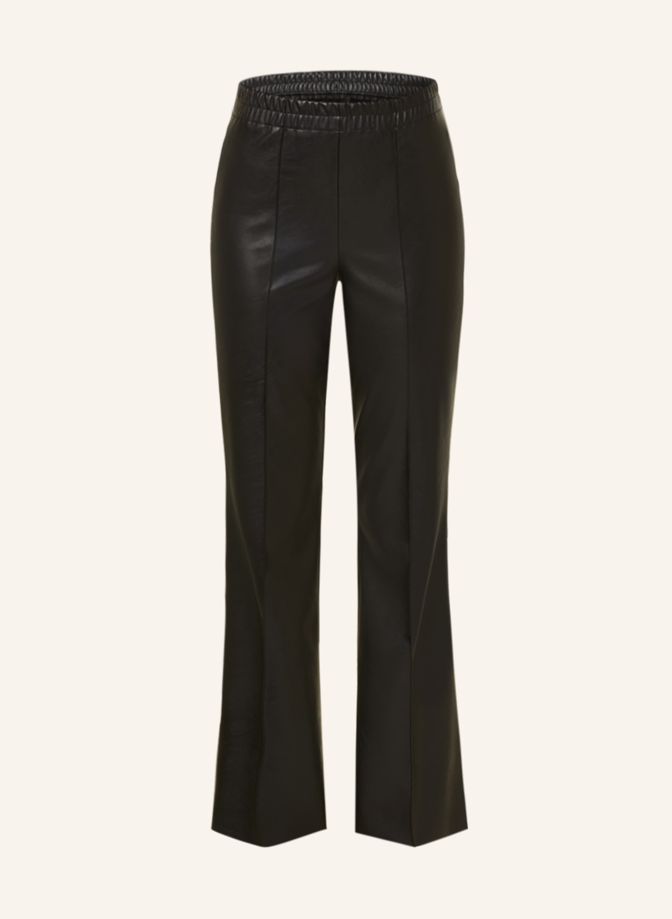 Black Leather Look Wide Leg Trousers – Aloud Clothing