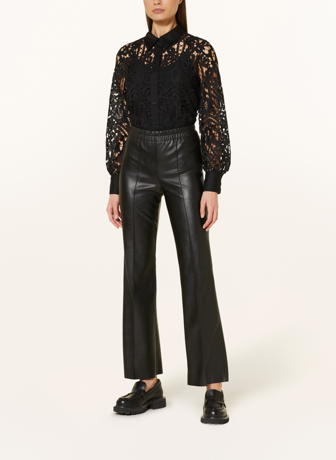 MARC AUREL Pants in leather look, Color: BLACK (Image 2)