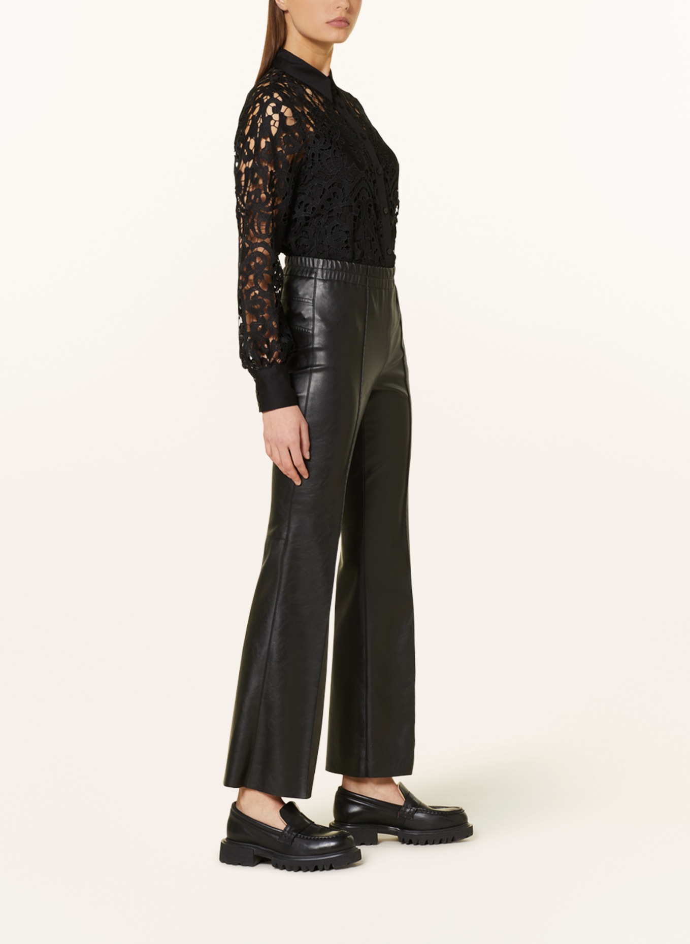 MARC AUREL Pants in leather look, Color: BLACK (Image 4)