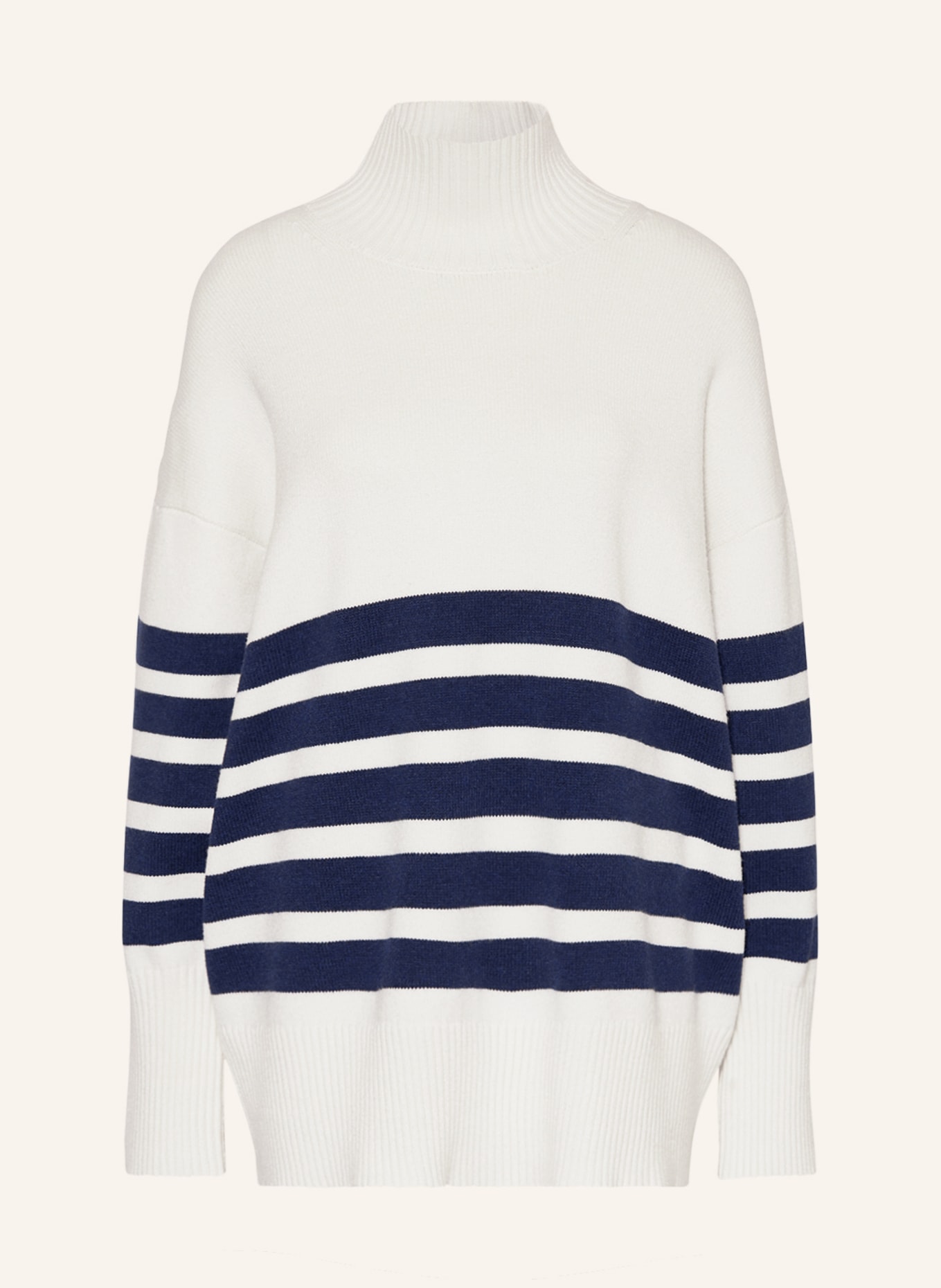 MARC AUREL Turtleneck sweater, Color: WHITE/ DARK BLUE (Image 1)