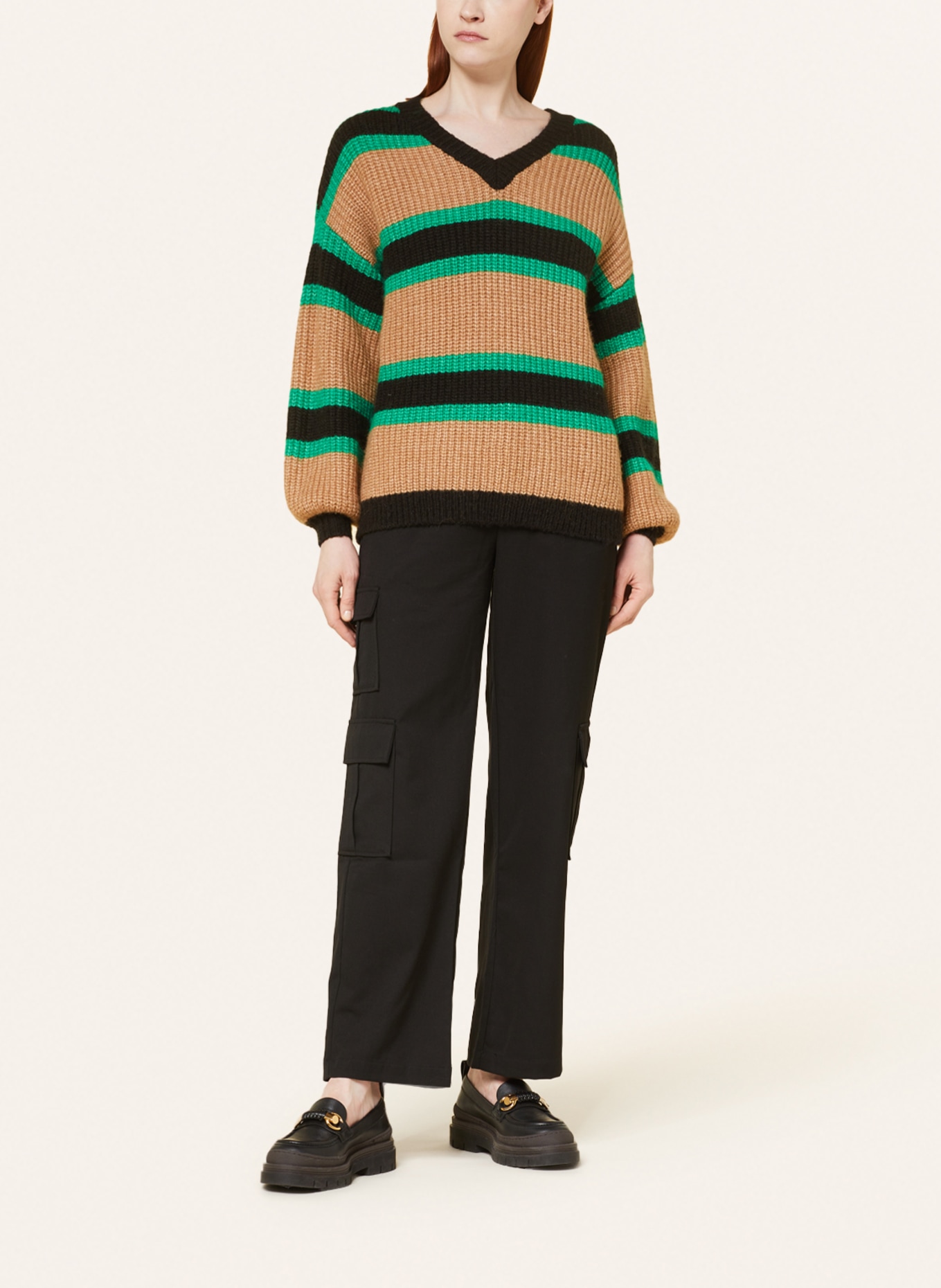 MARC AUREL Pullover, Farbe: COGNAC/ SCHWARZ/ GRÜN (Bild 2)