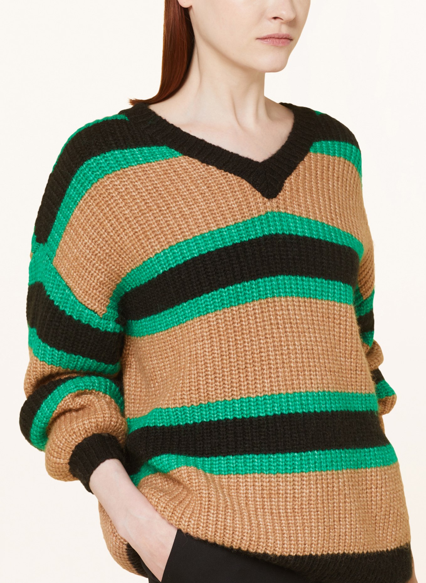 MARC AUREL Sweater, Color: COGNAC/ BLACK/ GREEN (Image 4)