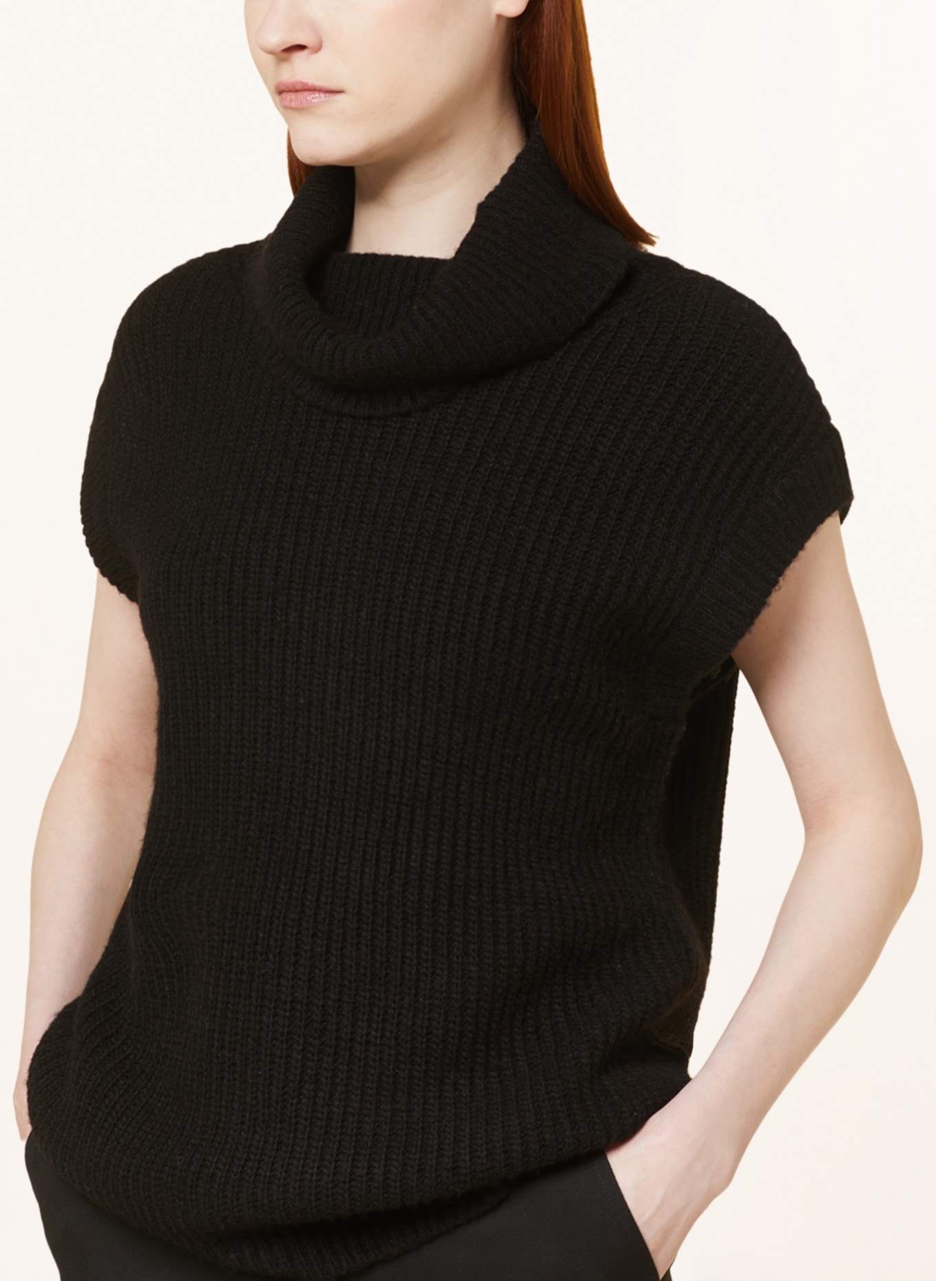 MARC AUREL Sweater vest, Color: BLACK (Image 4)