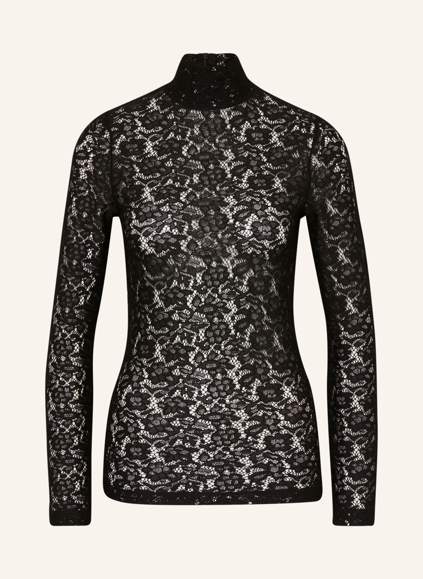 MARC AUREL Shirt blouse made of lace, Color: BLACK (Image 1)