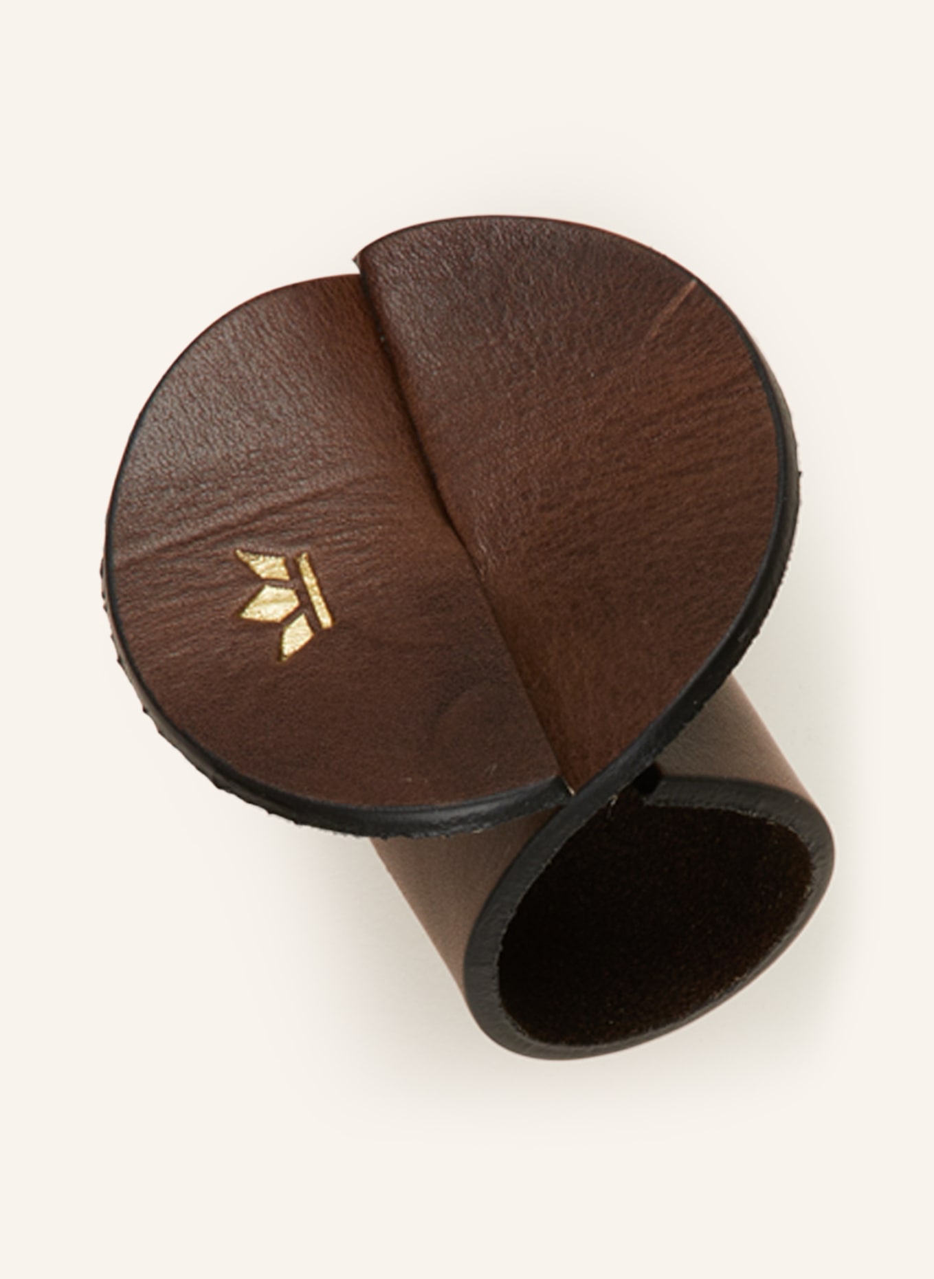 DUTCHDELUXES Kroužky na ubrousky, sada 4 kusů: TMAVĚ HNĚDÁ