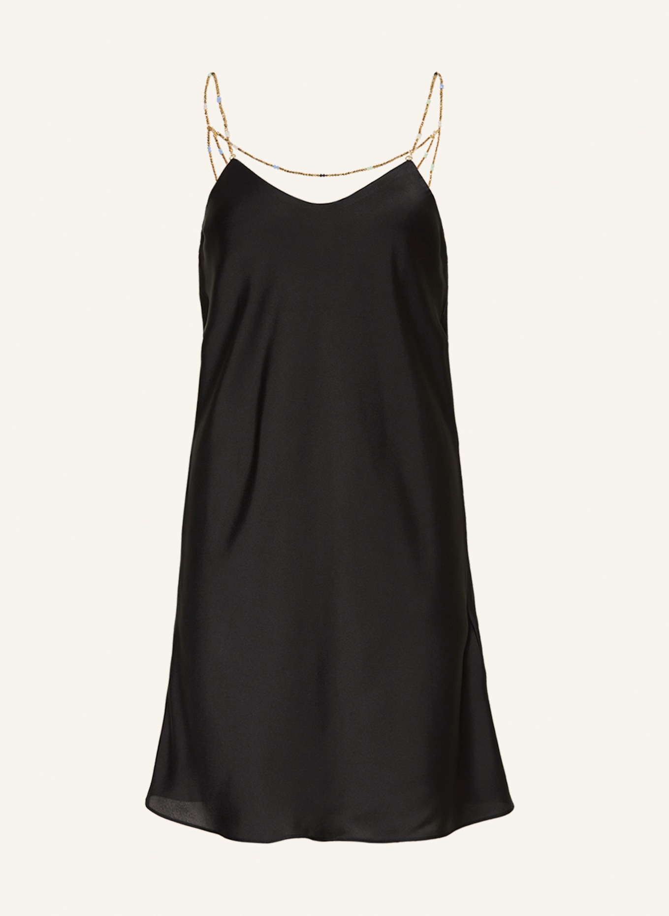 ba&sh Kleid CLEM mit Schmuckperlen, Farbe: SCHWARZ (Bild 1)