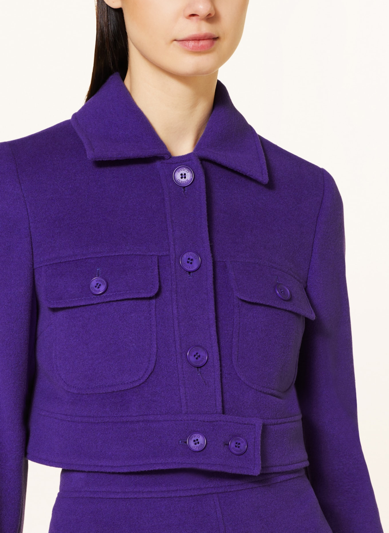 NVSCO Cropped jacket CLODINE, Color: PURPLE (Image 4)