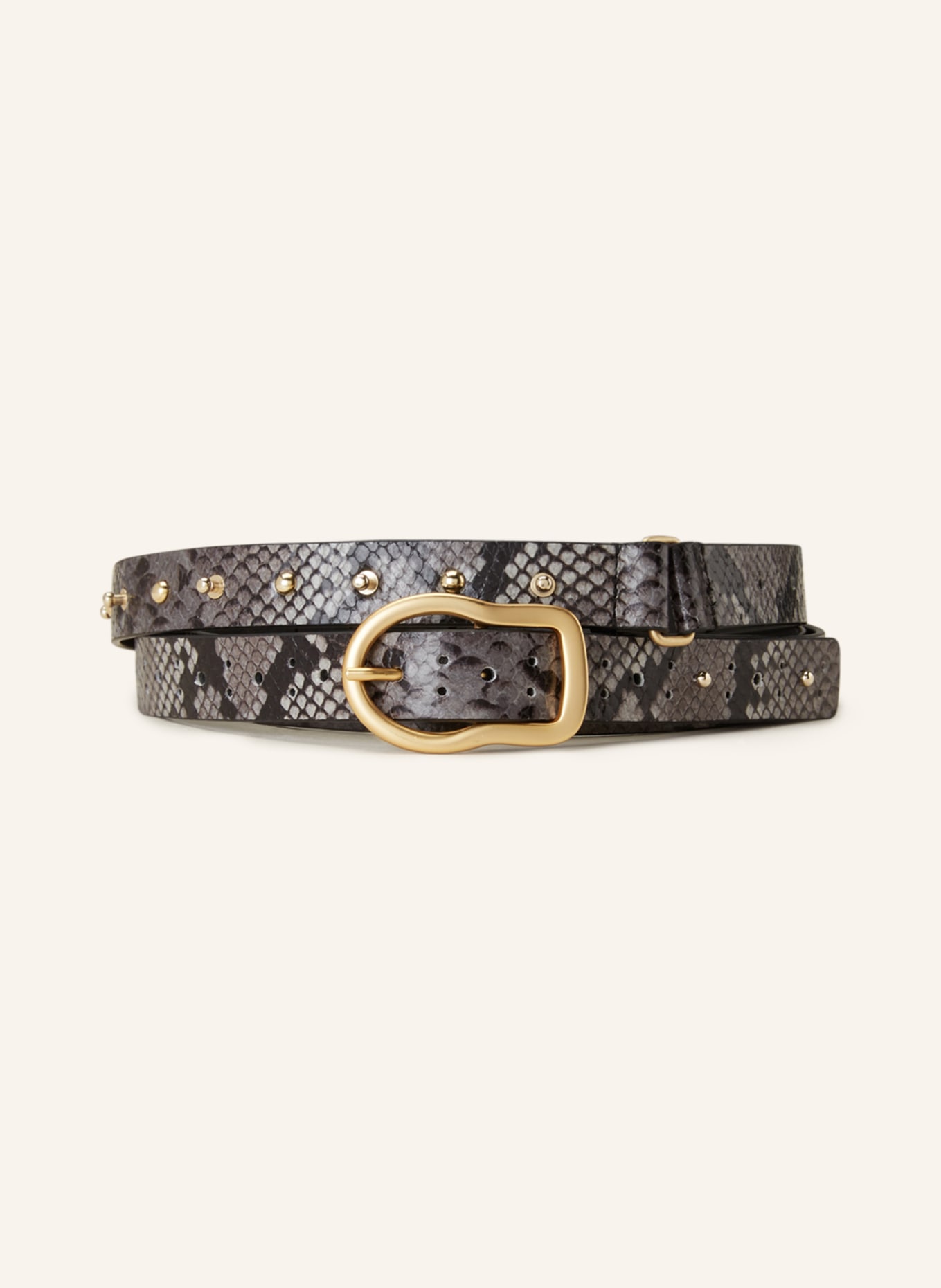 DOROTHEE SCHUMACHER Leather belt, Color: BLACK/ GRAY (Image 1)