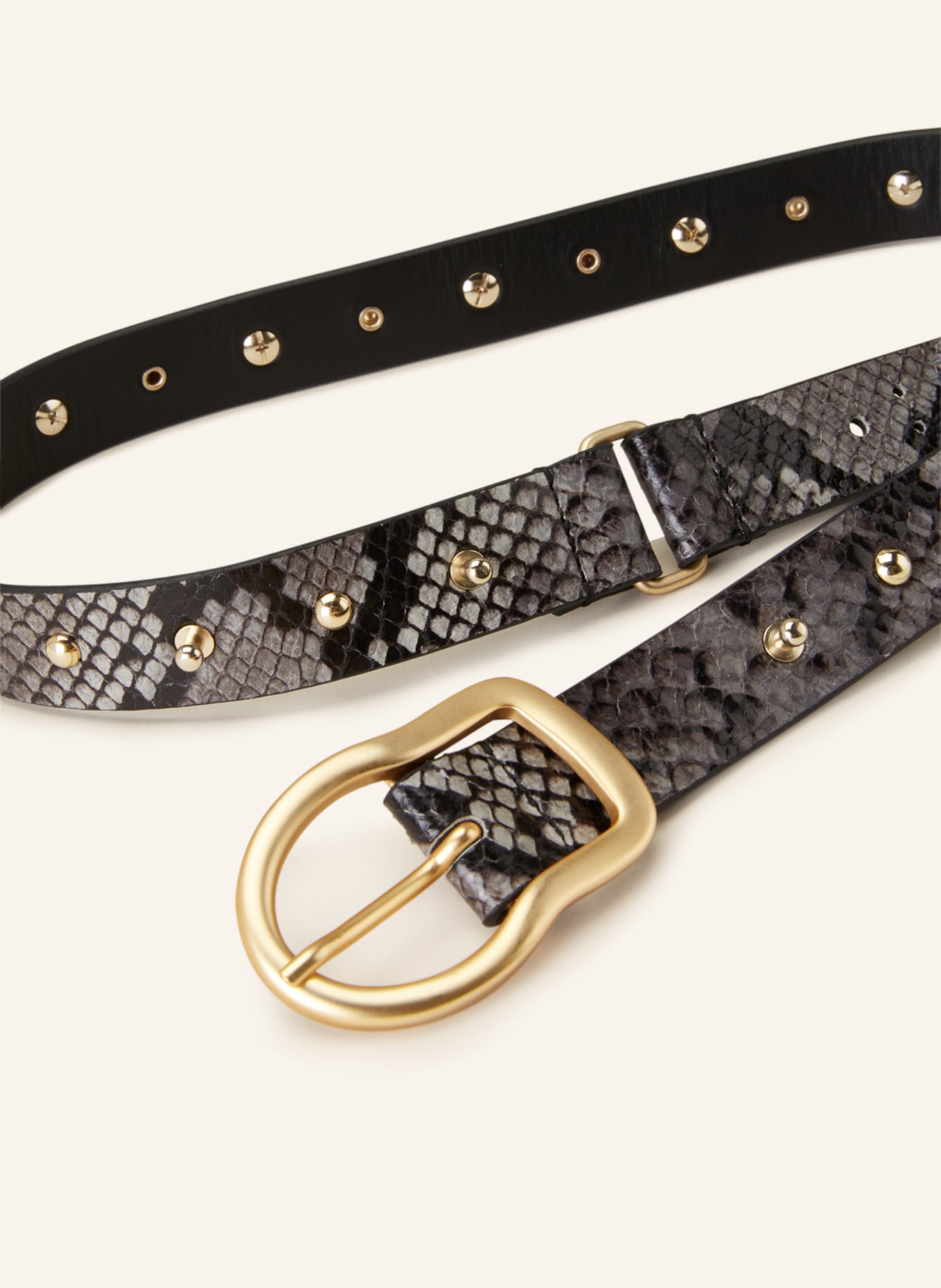DOROTHEE SCHUMACHER Leather belt, Color: BLACK/ GRAY (Image 3)