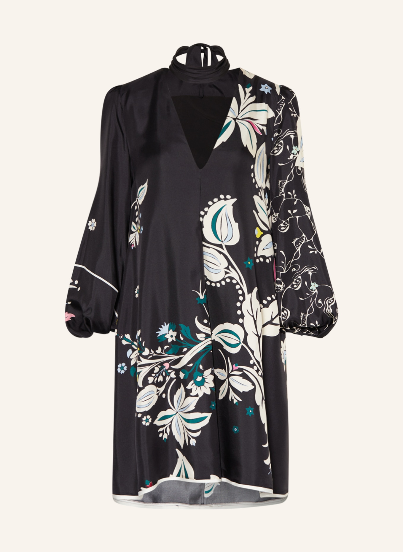 DOROTHEE SCHUMACHER Silk dress, Color: BLACK/ WHITE (Image 1)