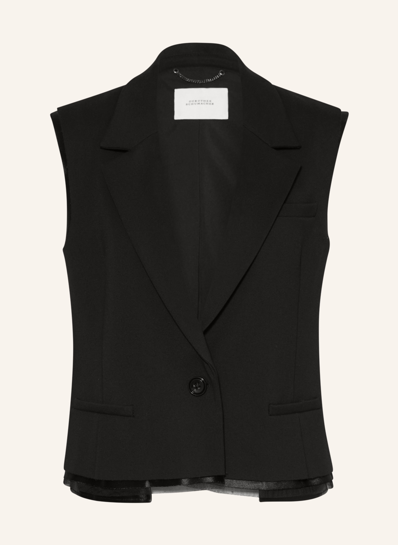 DOROTHEE SCHUMACHER Blazer vest, Color: BLACK (Image 1)