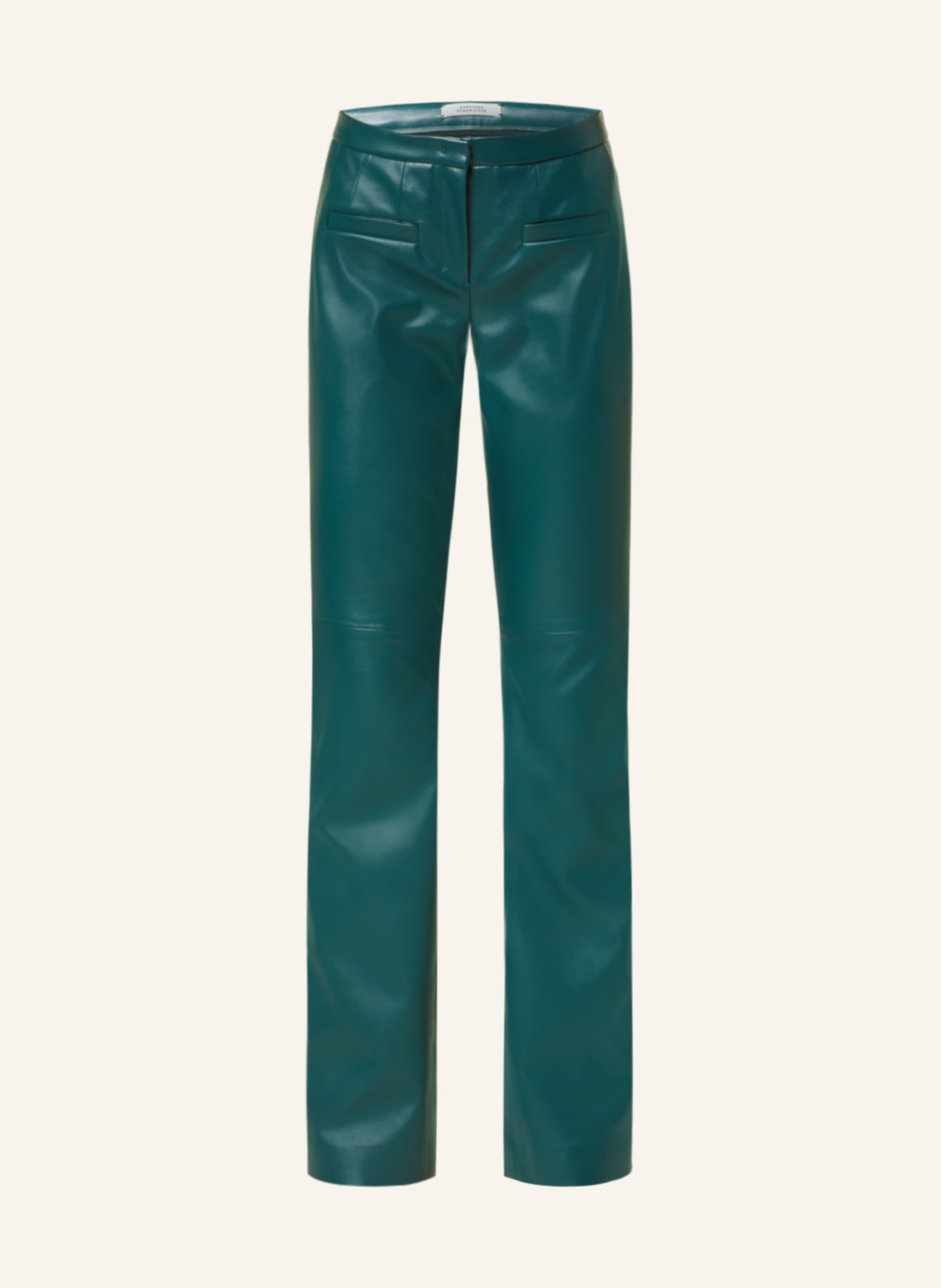 DOROTHEE SCHUMACHER Kalhoty v koženém vzhledu, Barva: PETROLEJOVÁ (Obrázek 1)