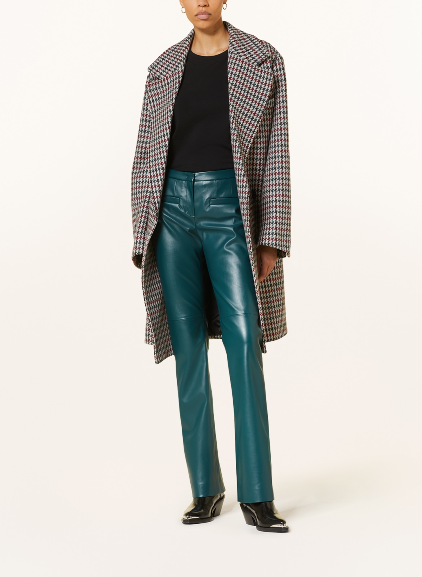 DOROTHEE SCHUMACHER Pants in leather look, Color: TEAL (Image 2)