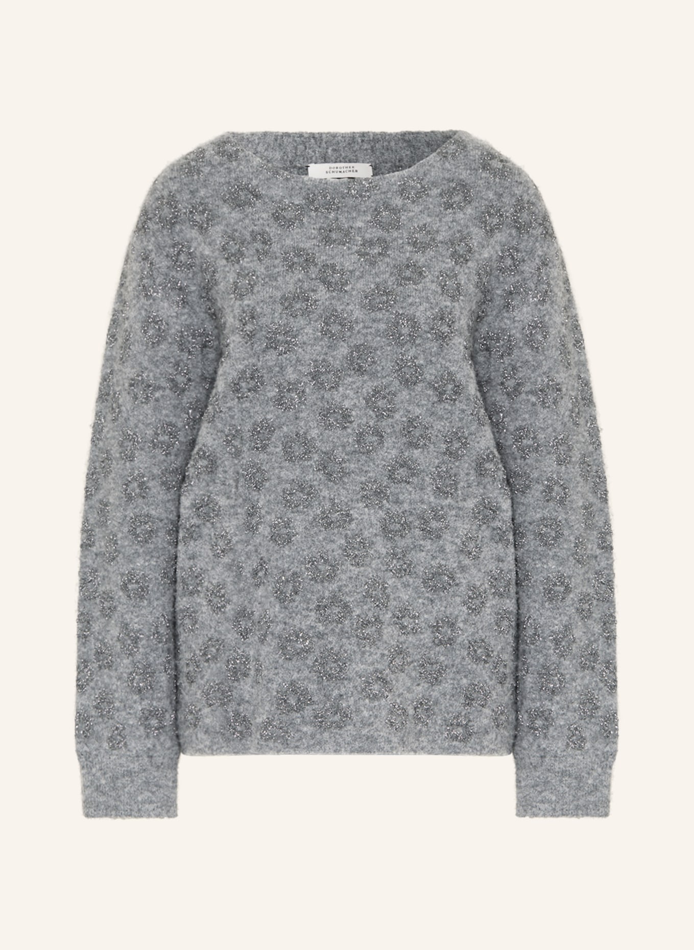 DOROTHEE SCHUMACHER Sweater with glitter thread, Color: GRAY/ SILVER (Image 1)